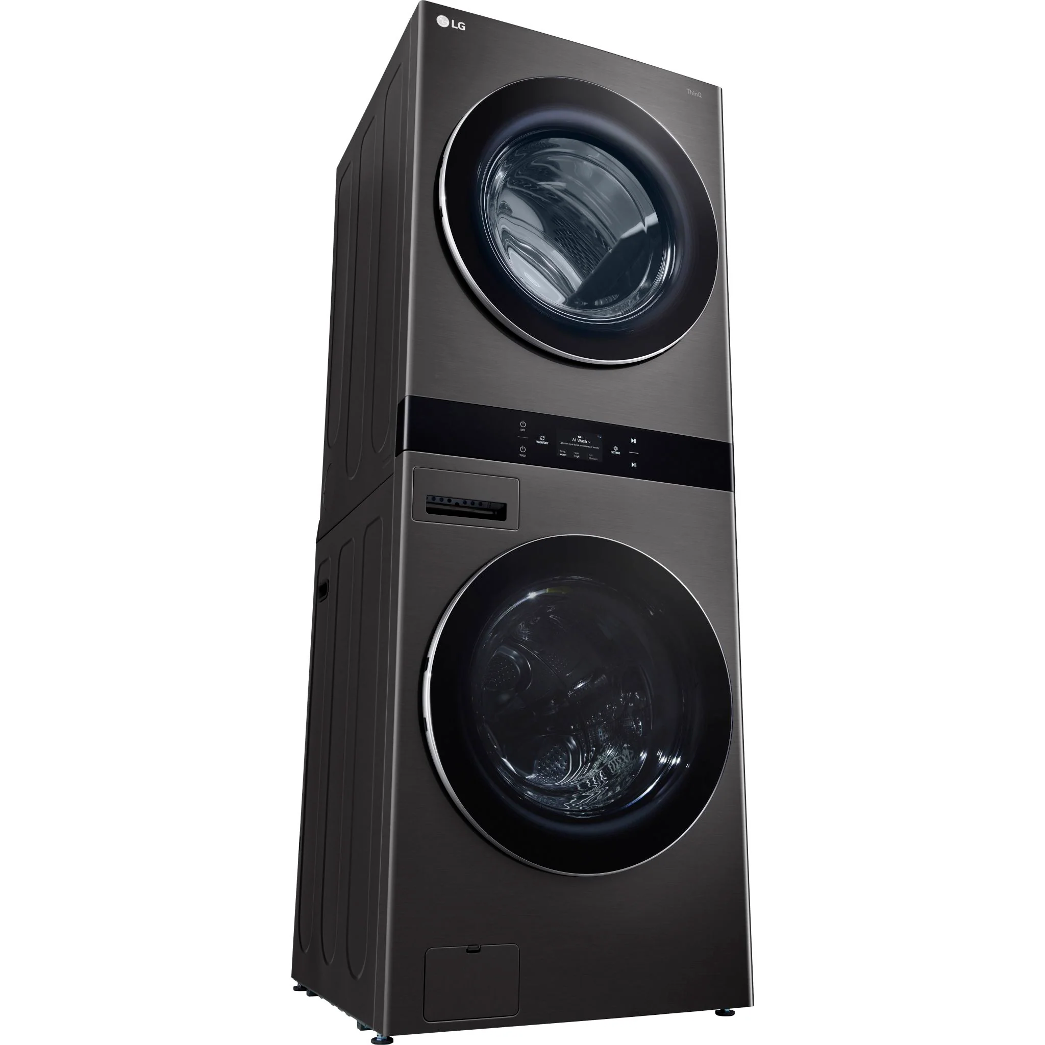 LG Single Unit Front Load LG WashTower® Center Control™ 5.8 cu.ft. Washer & 7.4 cu.ft. Electric Dryer - Black (WKEX300HBA) - Image 13