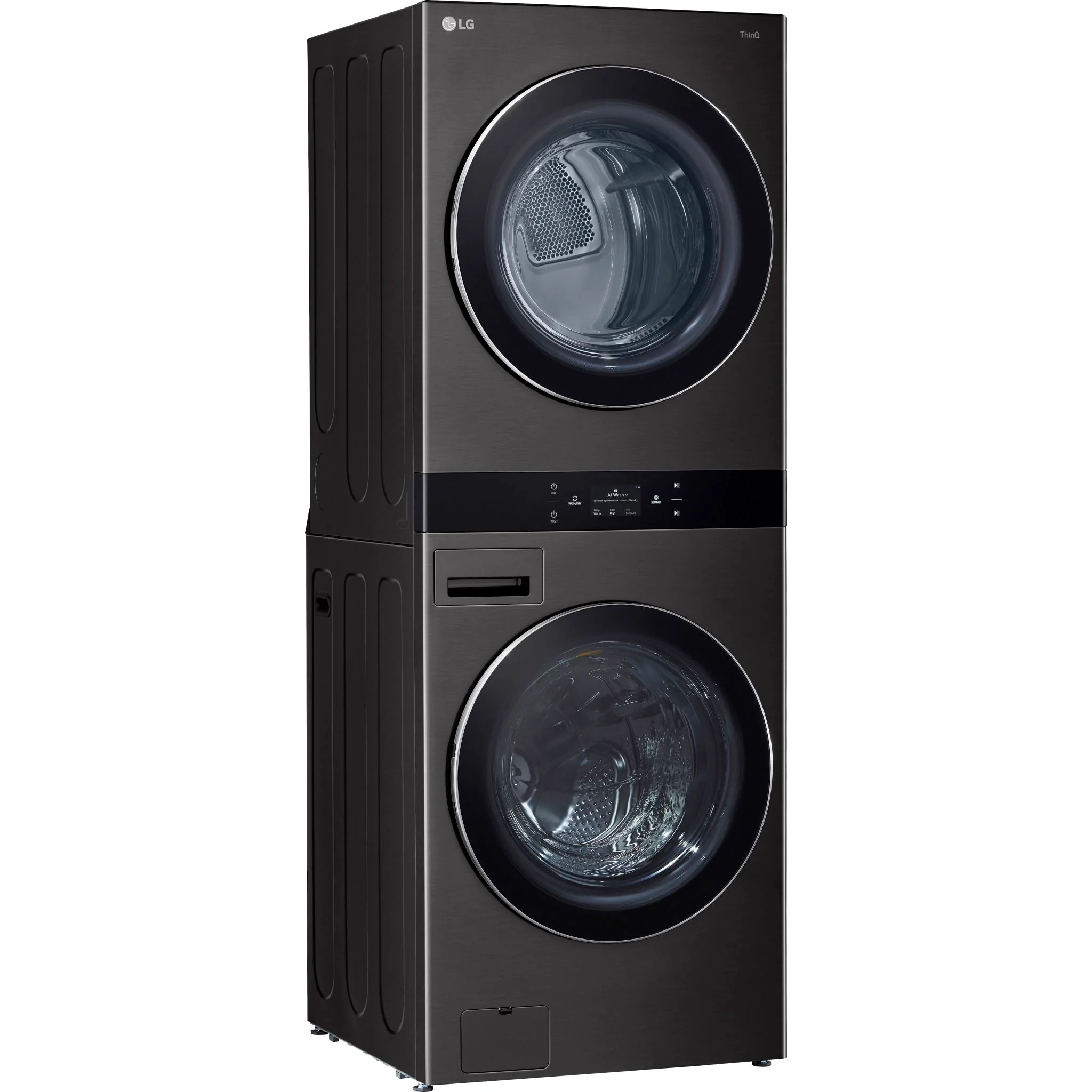 LG Single Unit Front Load LG WashTower® Center Control™ 5.8 cu.ft. Washer & 7.4 cu.ft. Electric Dryer - Black (WKEX300HBA) - Image 14