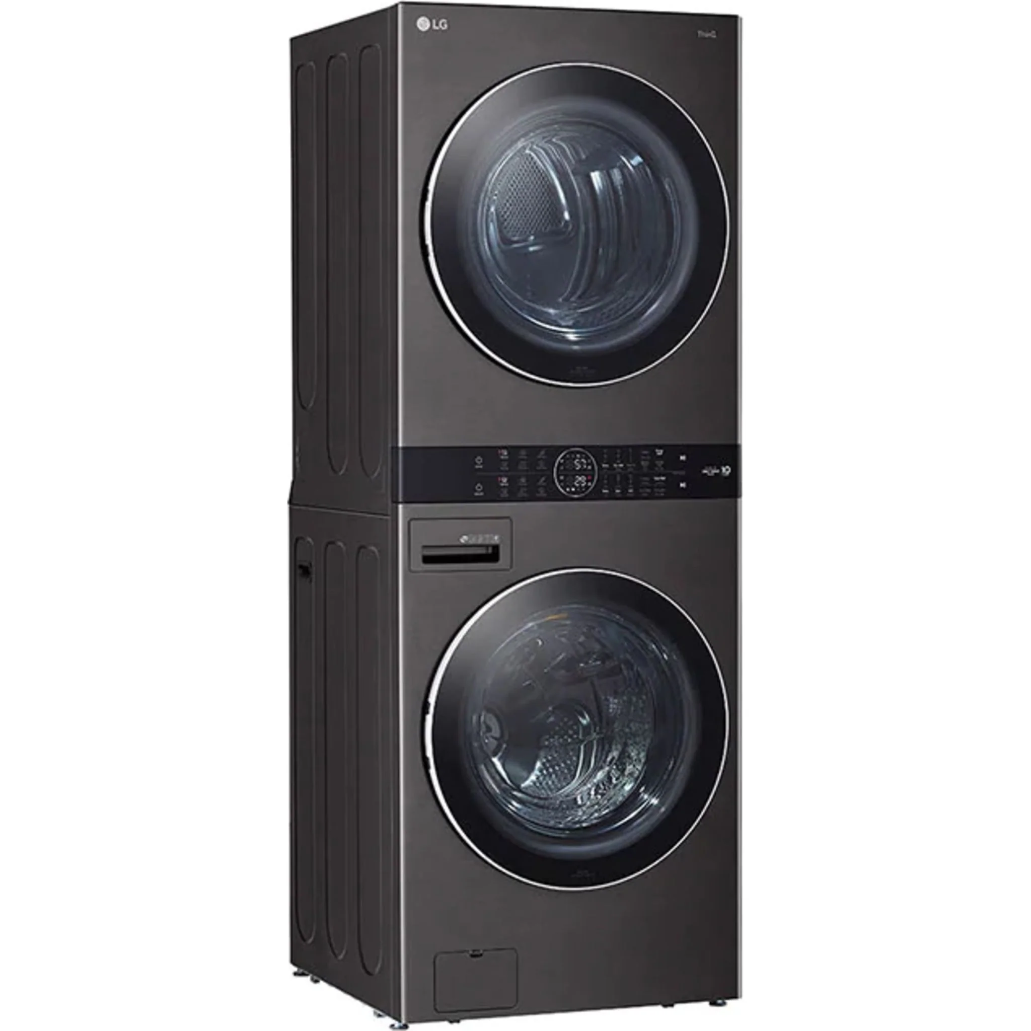 LG Single Unit Front Load LG WashTower® with Centre Control™ 5.2 cu. ft. Washer and 7.4 cu. ft. Electric Dryer - Black (WKEX200HBA) - Image 2