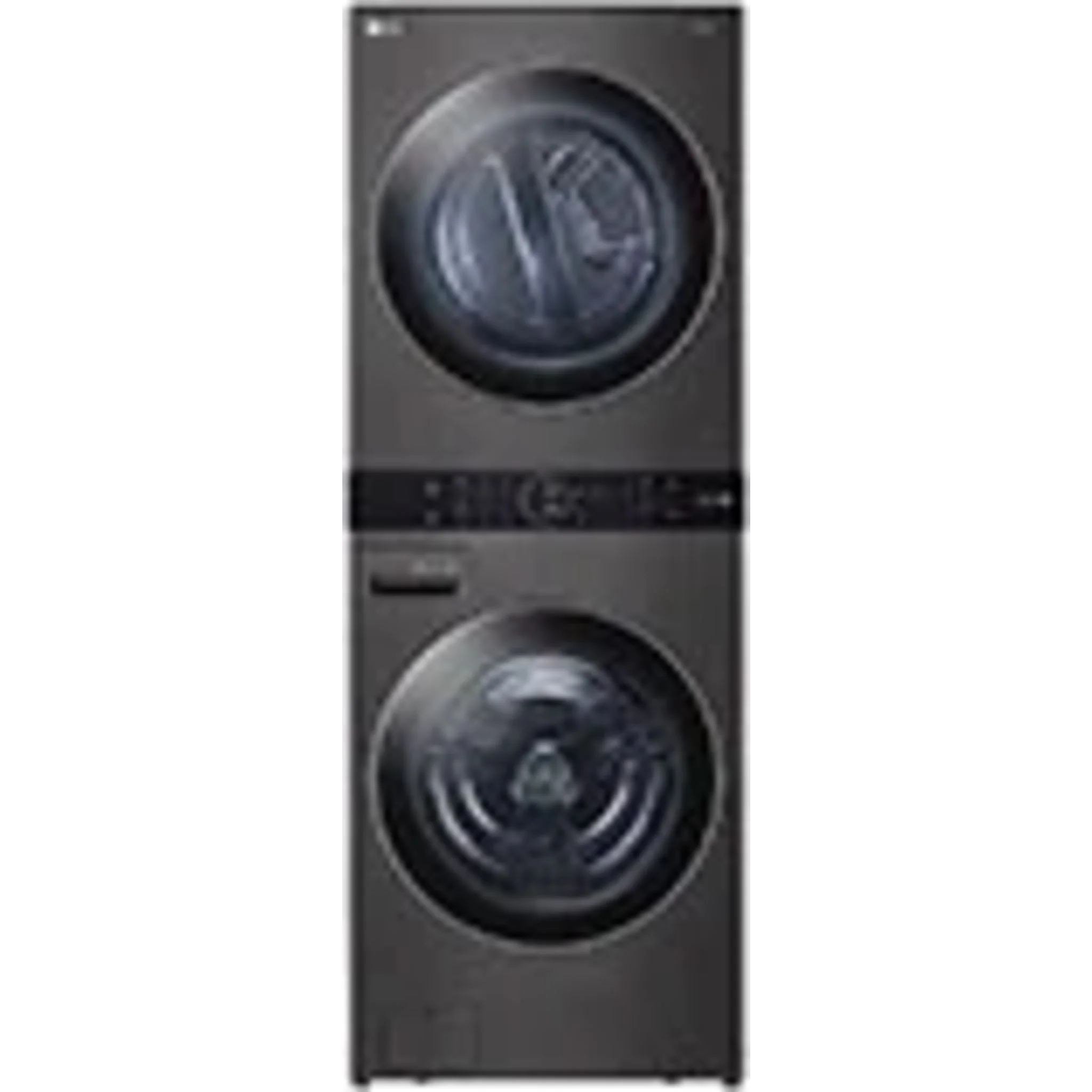 LG Single Unit Front Load LG WashTower® with Centre Control™ 5.2 cu. ft. Washer and 7.4 cu. ft. Electric Dryer - Black (WKEX200HBA) - Image 3