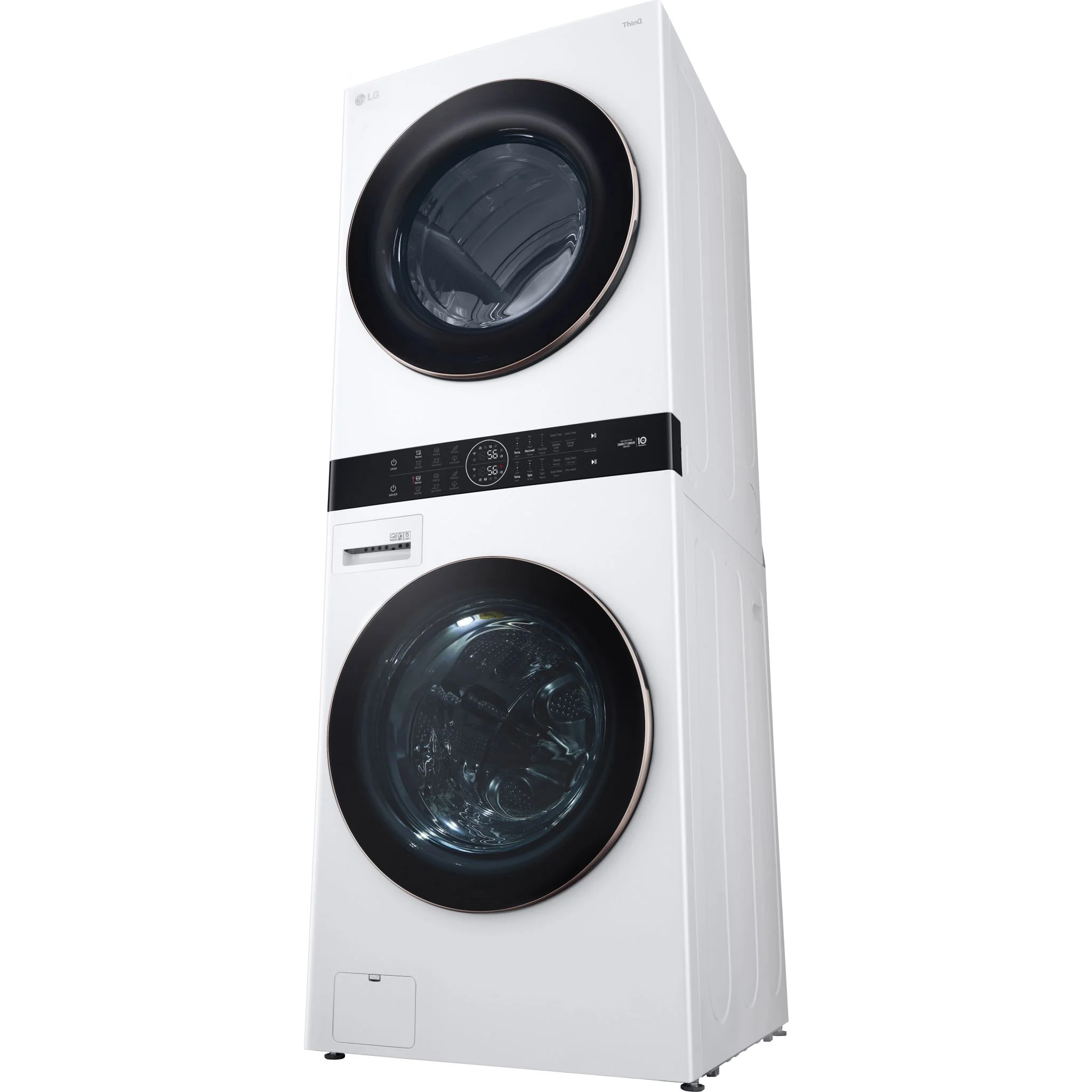 LG Single Unit Front Load LG WashTower® with Centre Control™ 5.2 cu. ft. Washer and 7.4 cu. ft. Electric Dryer - White (WKE100HWA) - Image 12