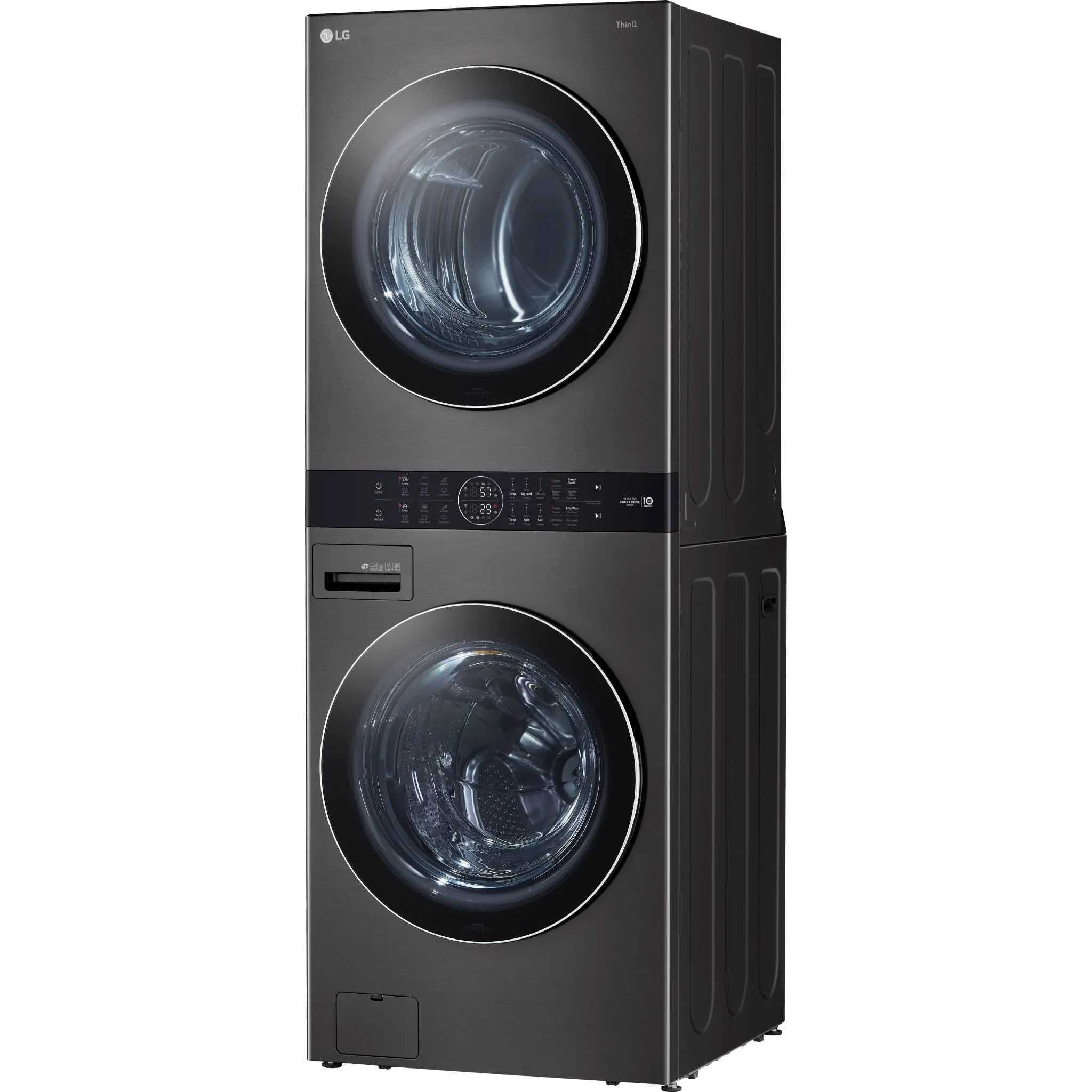 LG Single Unit Front Load LG WashTower® with Centre Control™ 5.2 cu. ft. Washer and 7.4 cu. ft. Gas - Black (WKGX201HBA) - Image 4