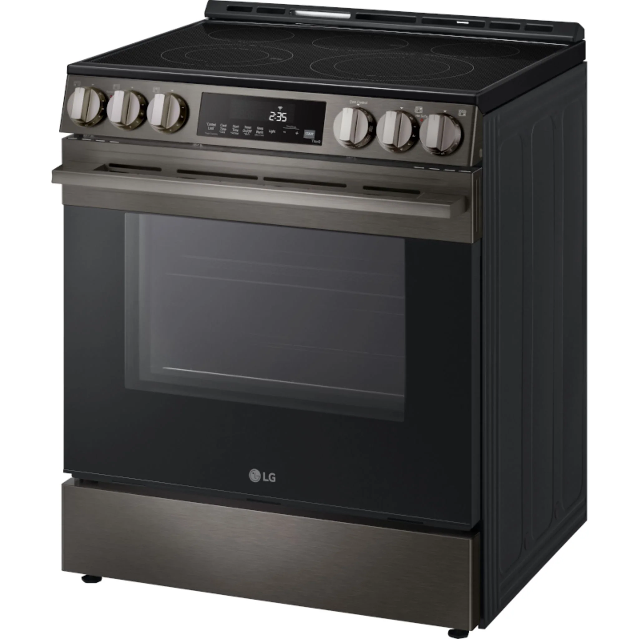 LG Slide-In Range (LSEL6333ZE) - Black Stainless Steel - Image 2