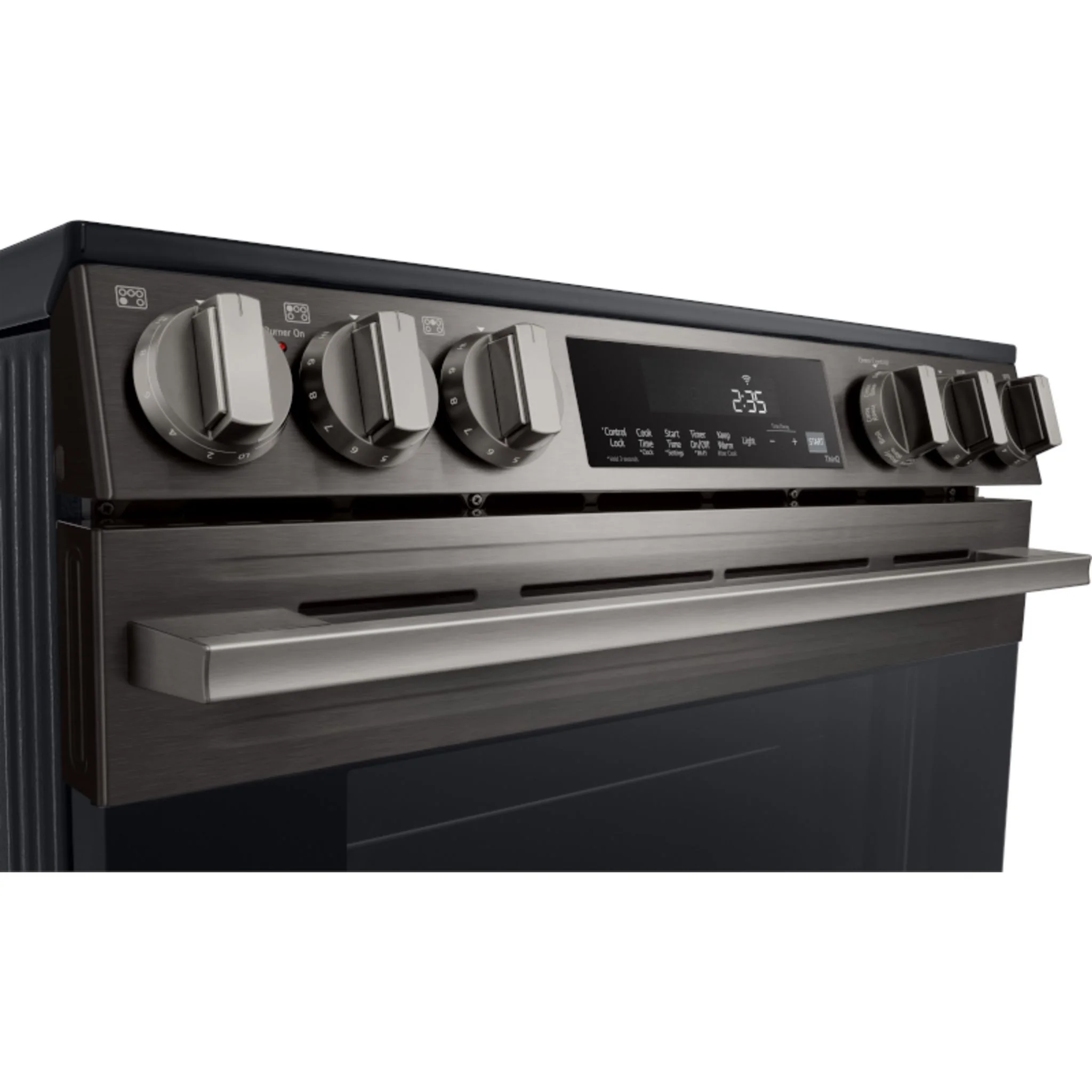 LG Slide-In Range (LSEL6333ZE) - Black Stainless Steel - Image 3