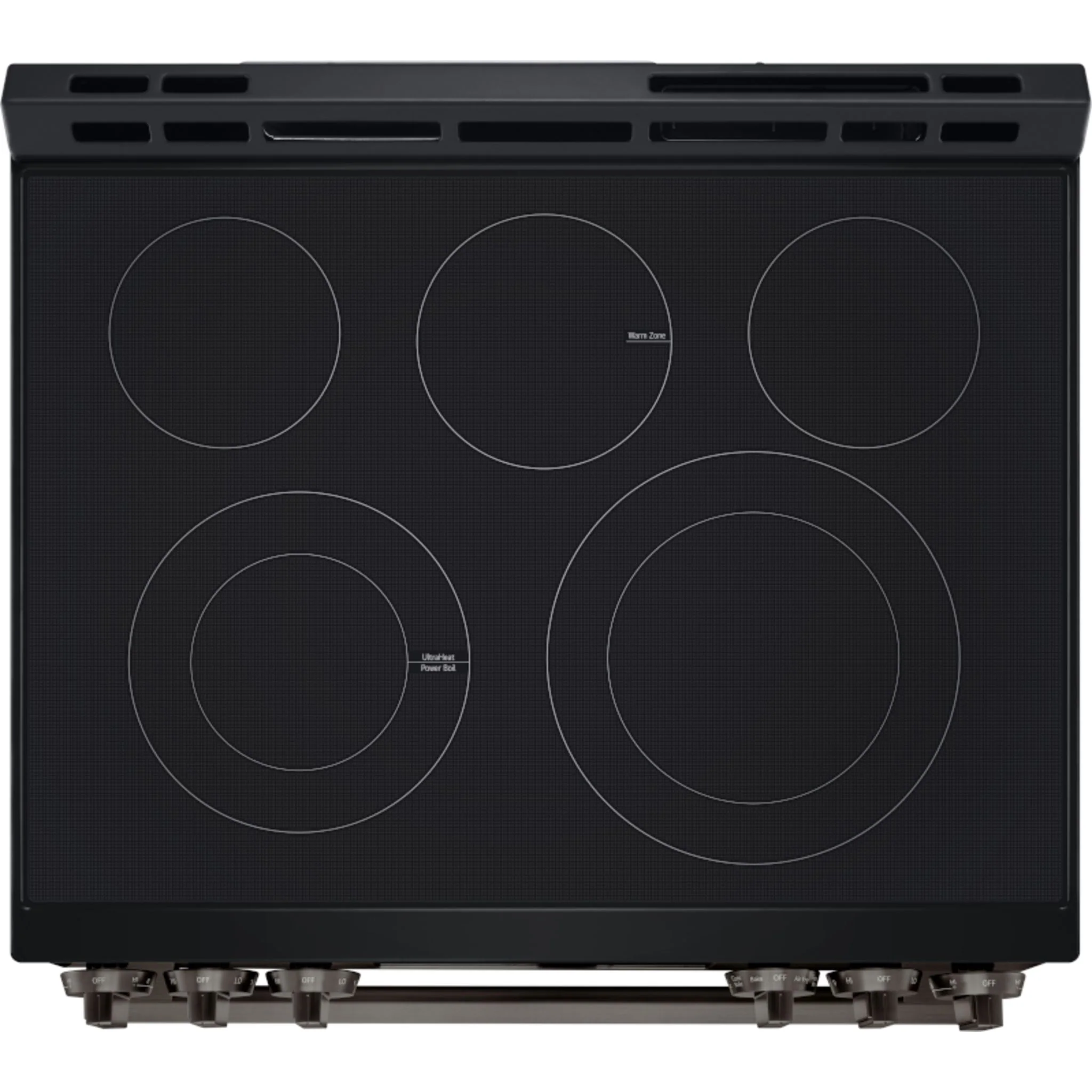 LG Slide-In Range (LSEL6333ZE) - Black Stainless Steel - Image 4