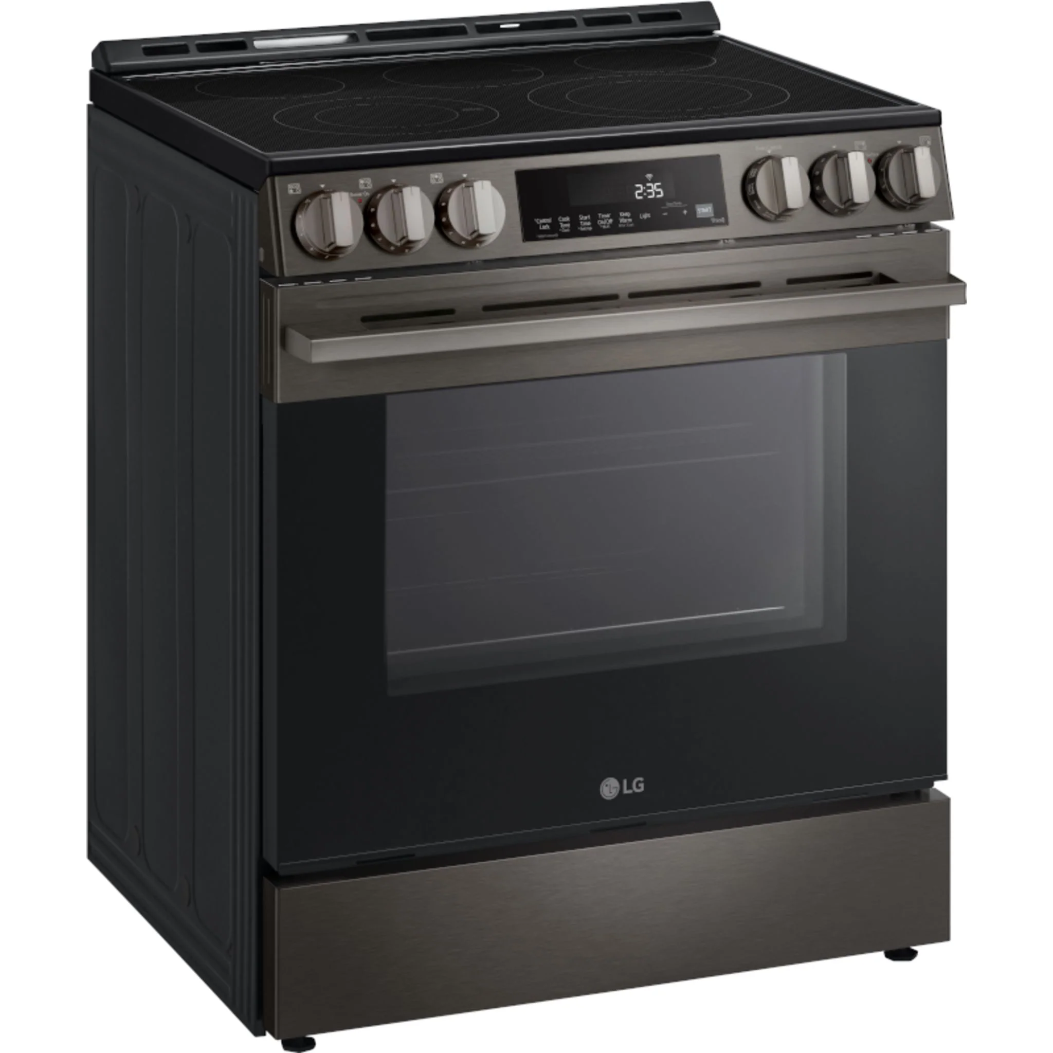 LG Slide-In Range (LSEL6333ZE) - Black Stainless Steel - Image 5