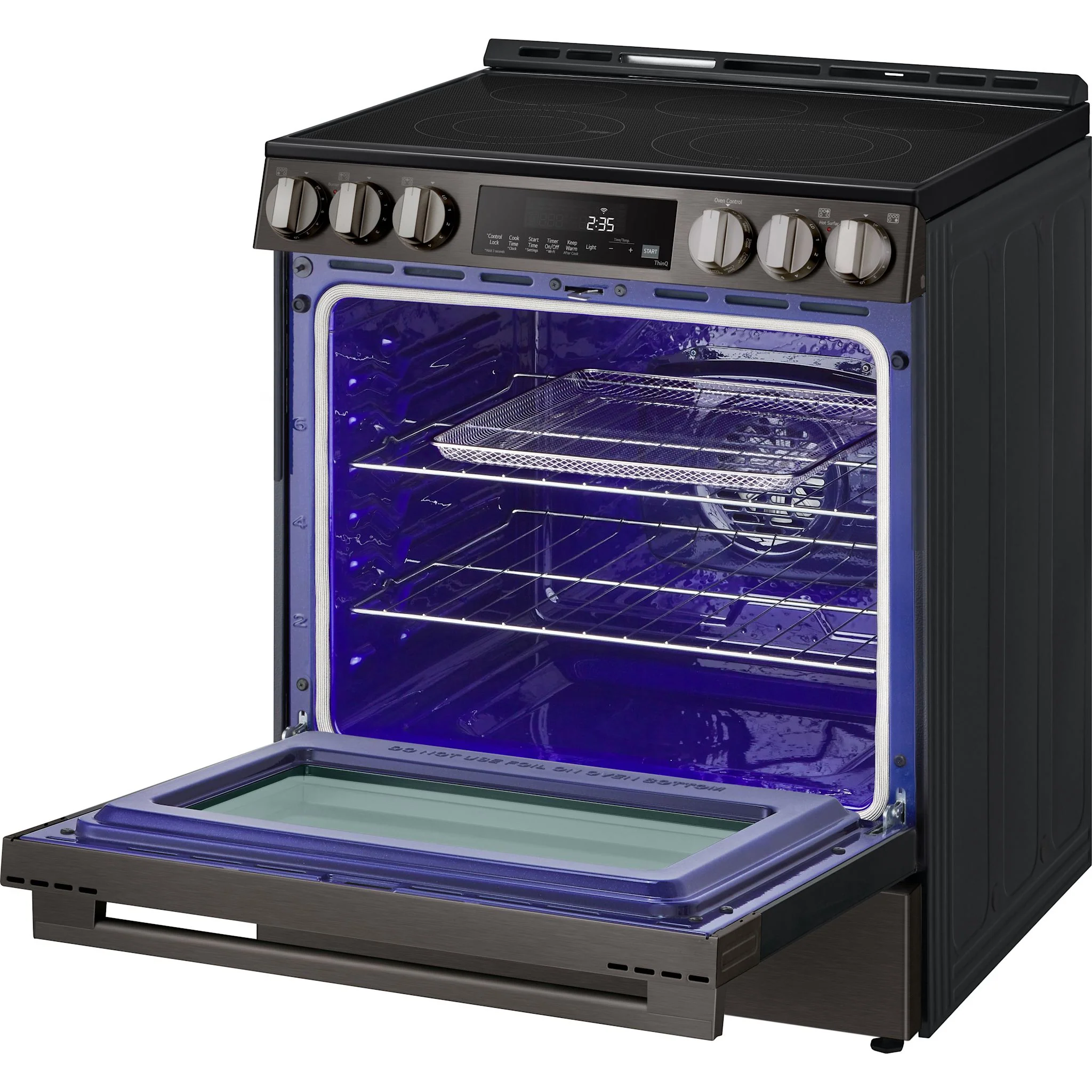 LG Slide-In Range (LSEL6333ZE) - Black Stainless Steel - Image 7