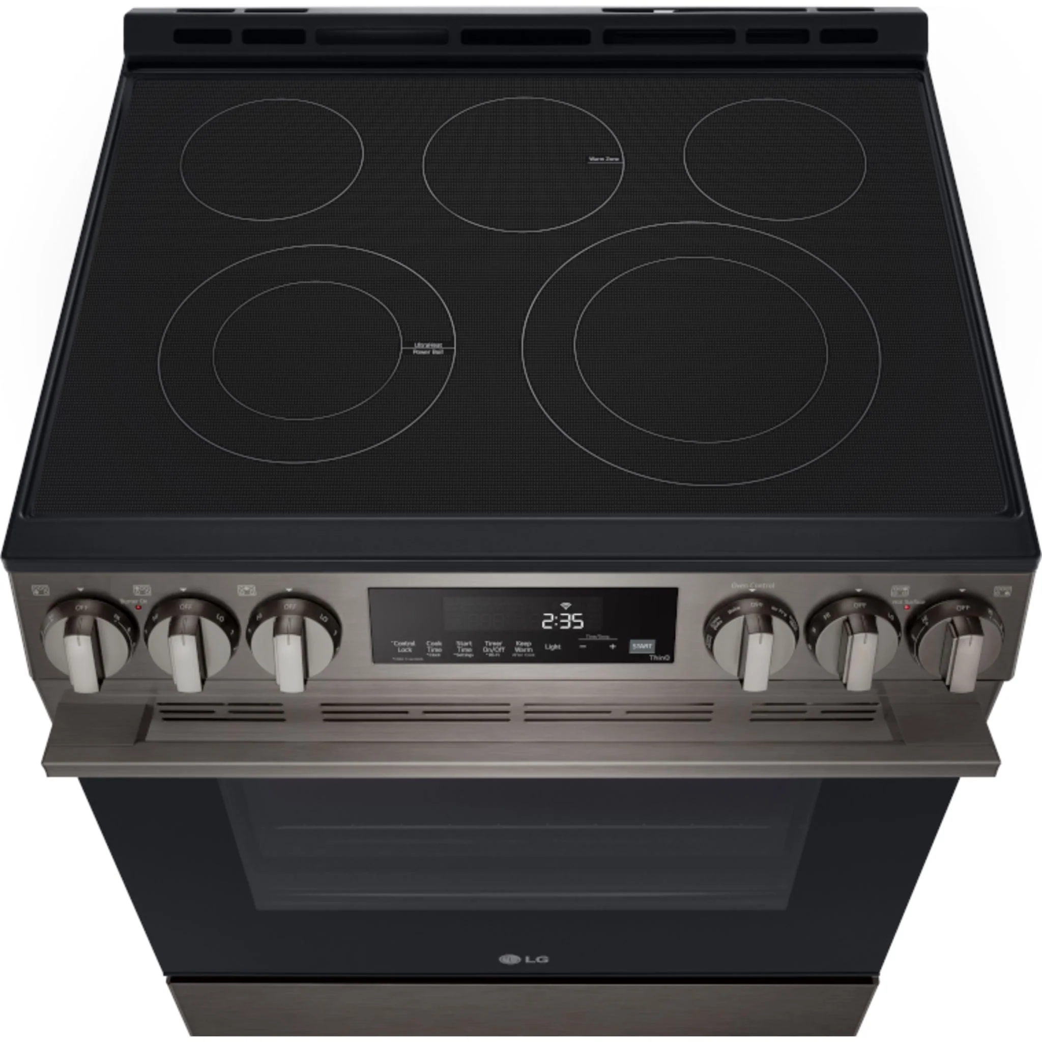 LG Slide-In Range (LSEL6333ZE) - Black Stainless Steel - Image 9