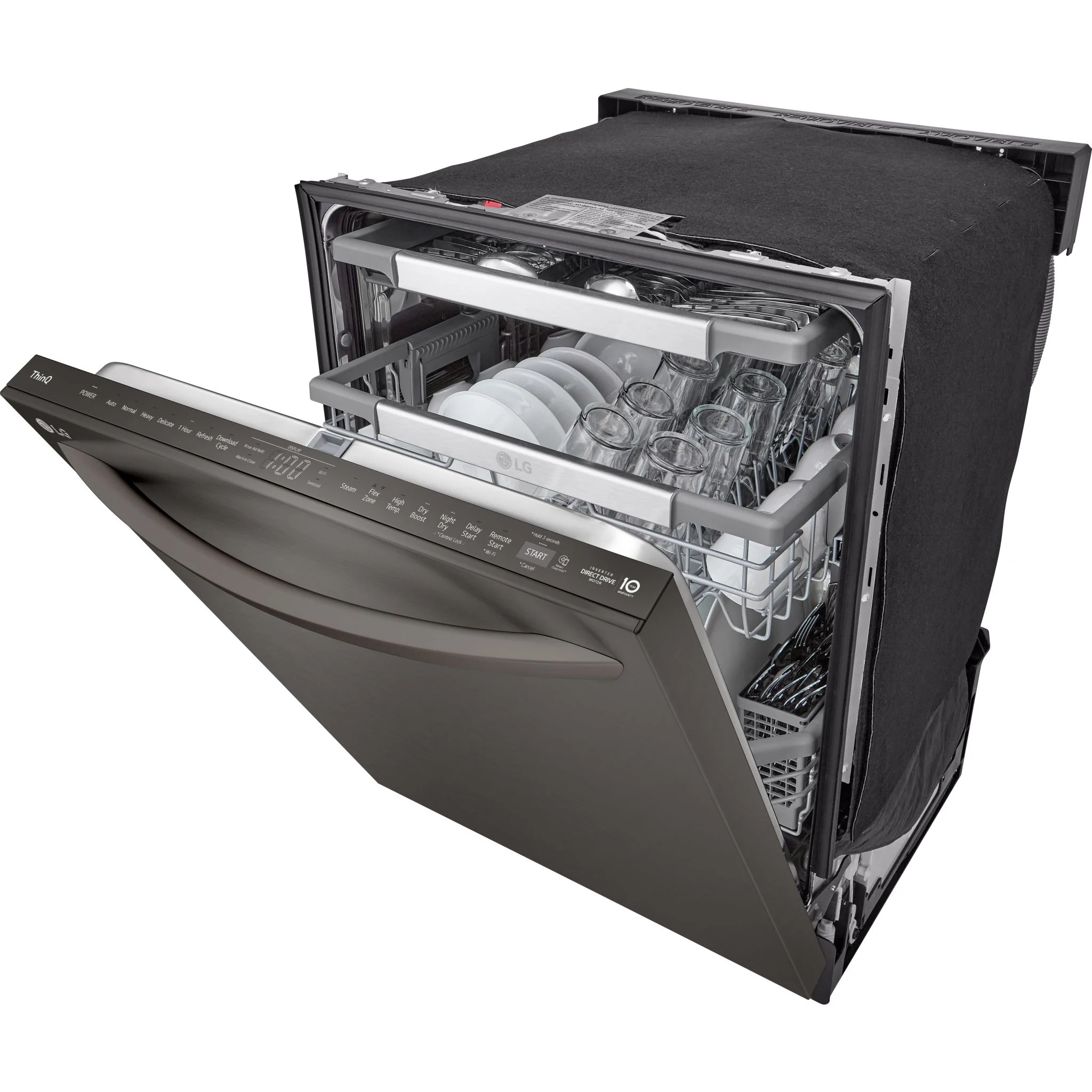 LG Smart Top Control Dishwasher with 1-Hour Wash & Dry, QuadWash Pro™, TrueSteam® and Dynamic Heat Dry - Black Stainless (LDTH7972D) - Image 13