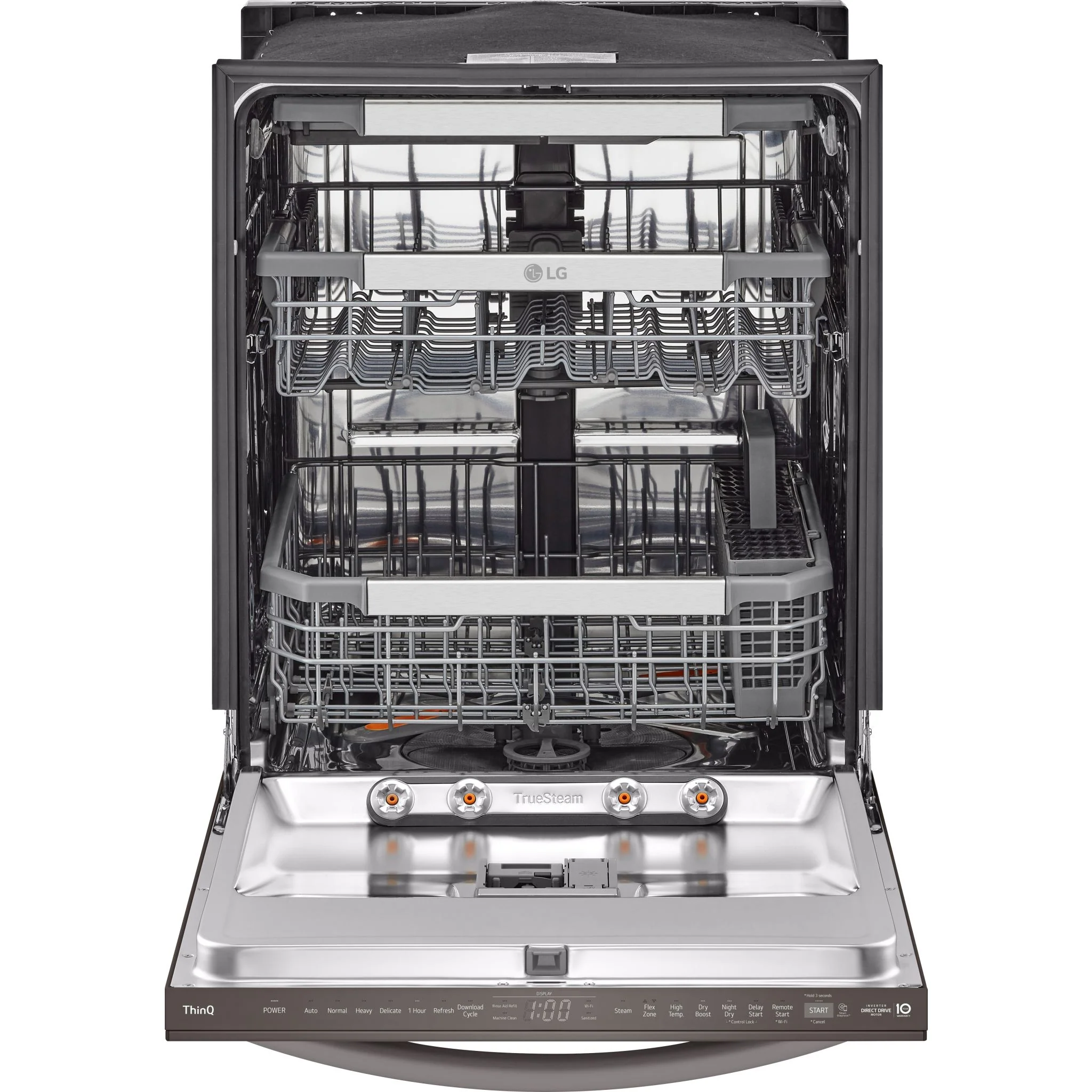 LG Smart Top Control Dishwasher with 1-Hour Wash & Dry, QuadWash Pro™, TrueSteam® and Dynamic Heat Dry - Black Stainless (LDTH7972D) - Image 2