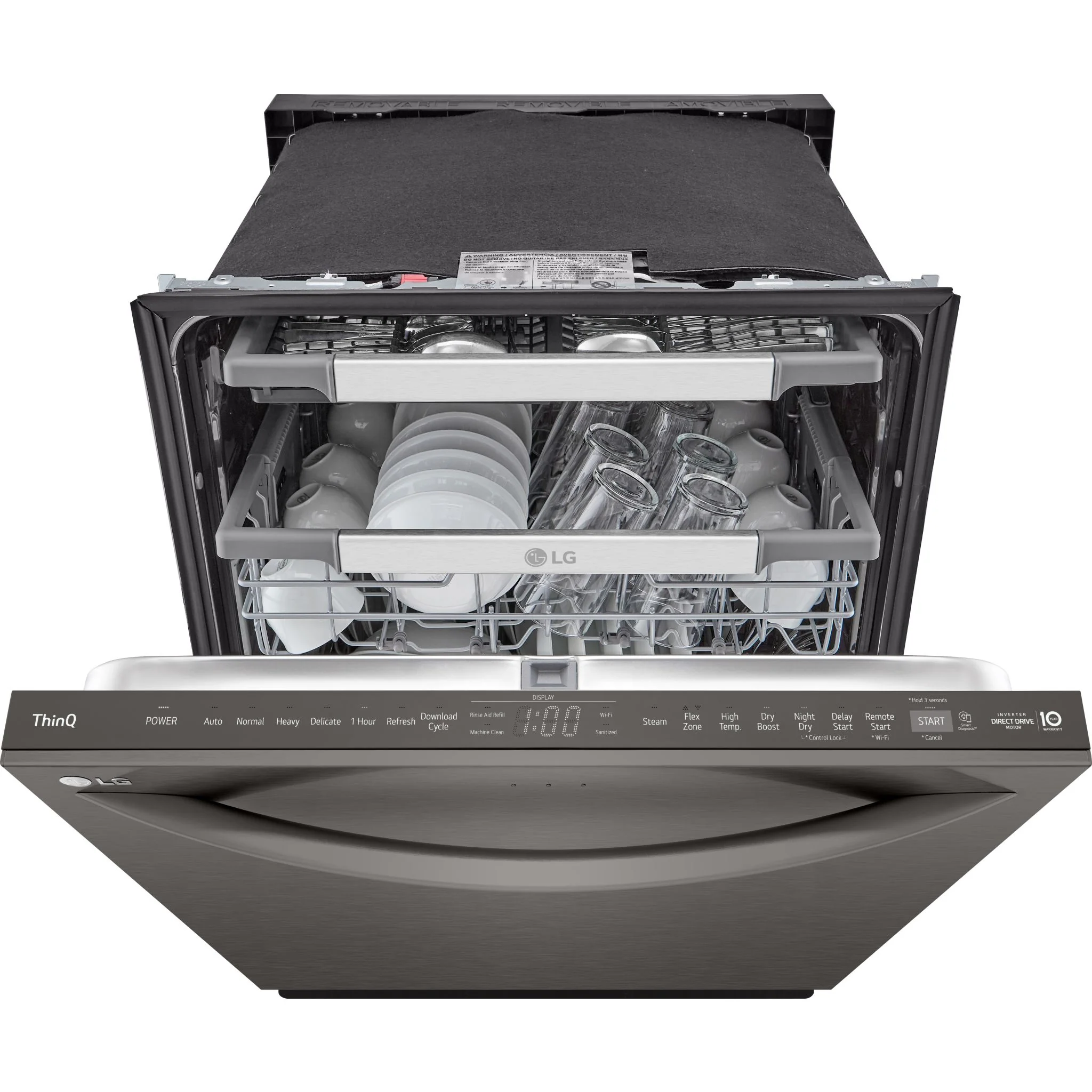LG Smart Top Control Dishwasher with 1-Hour Wash & Dry, QuadWash Pro™, TrueSteam® and Dynamic Heat Dry - Black Stainless (LDTH7972D) - Image 3