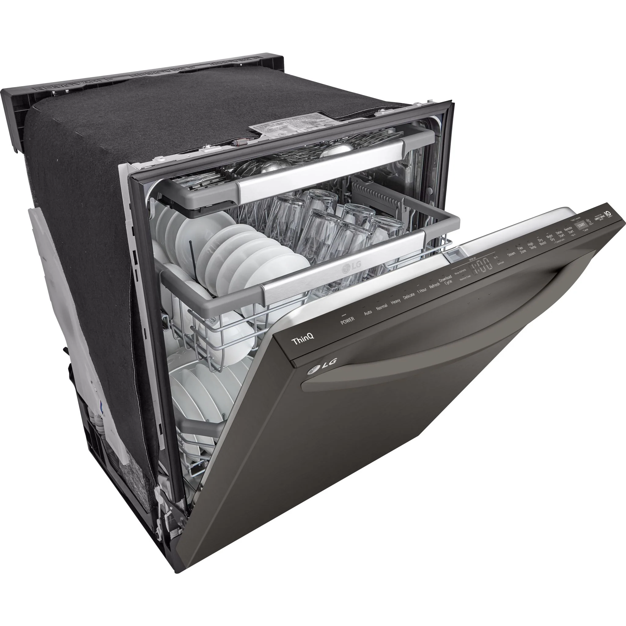 LG Smart Top Control Dishwasher with 1-Hour Wash & Dry, QuadWash Pro™, TrueSteam® and Dynamic Heat Dry - Black Stainless (LDTH7972D) - Image 6