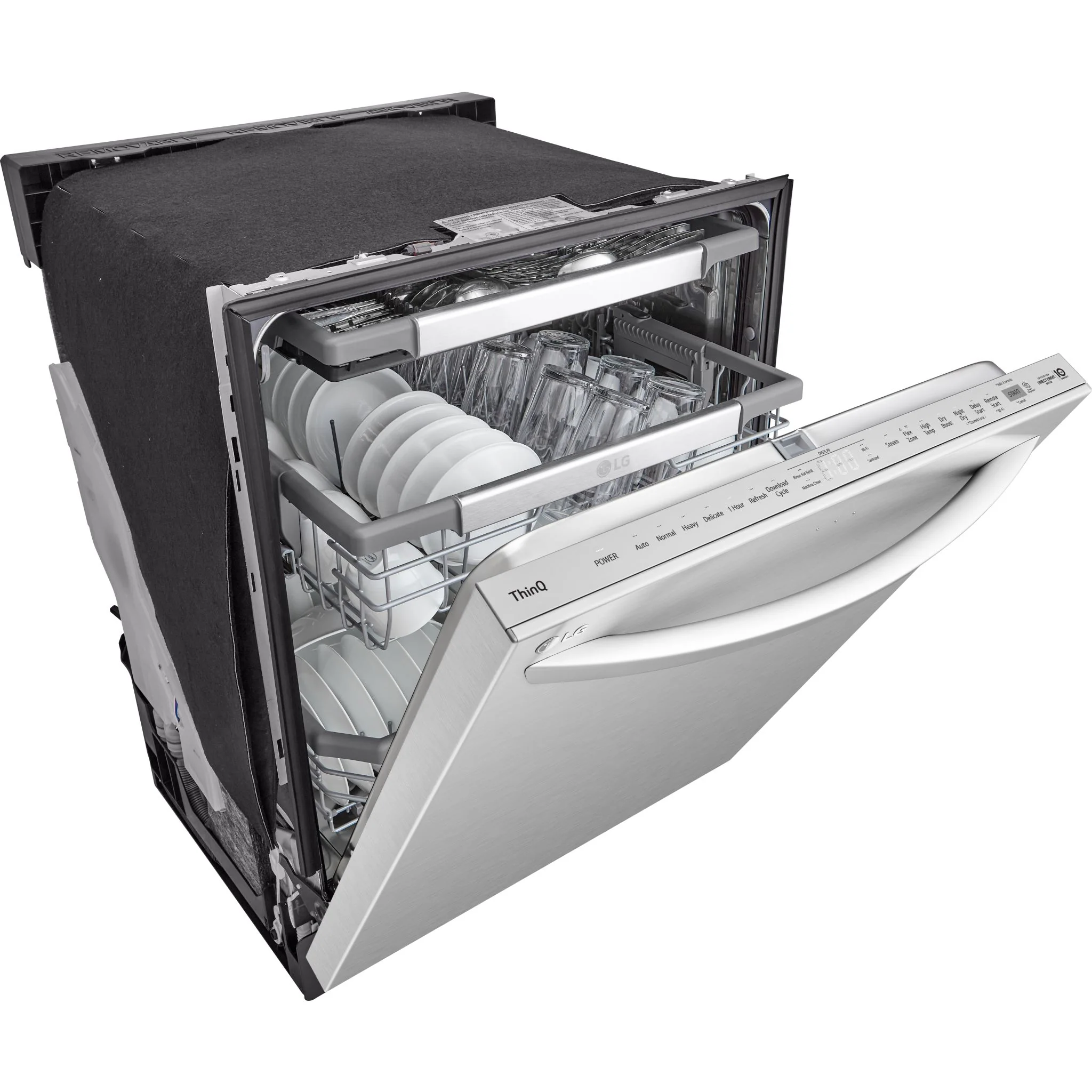 LG Smart Top Control Dishwasher with 1-Hour Wash & Dry, QuadWash Pro®, TrueSteam®, and Dynamic Heat Dry - Black Stainless (LDTH7972S) - Image 11