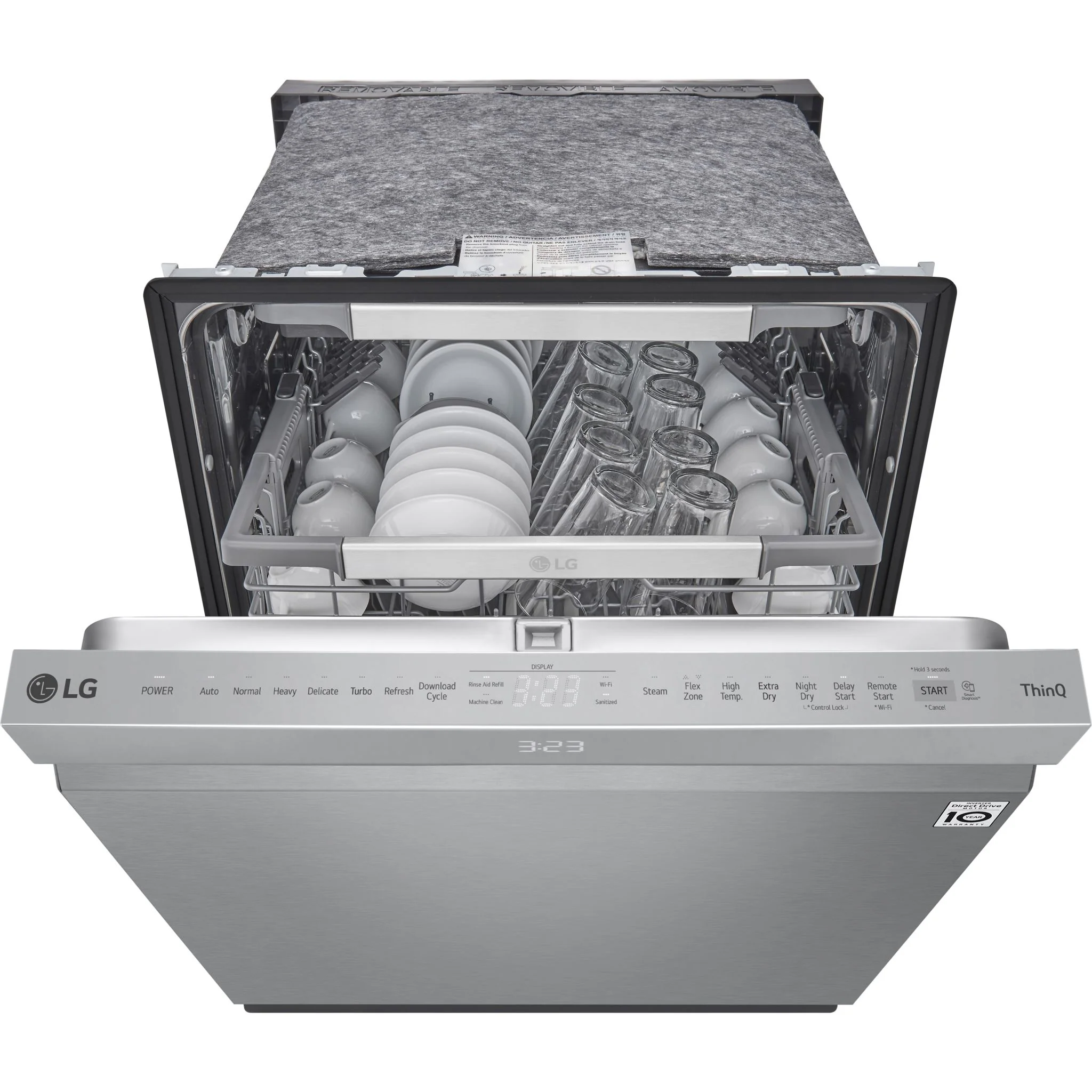 LG Smart Top Control Dishwasher with QuadWash Pro and 1-hour Wash & Dry - Smudge Resistant Stainless Steel (LDPH6762S) - Image 3