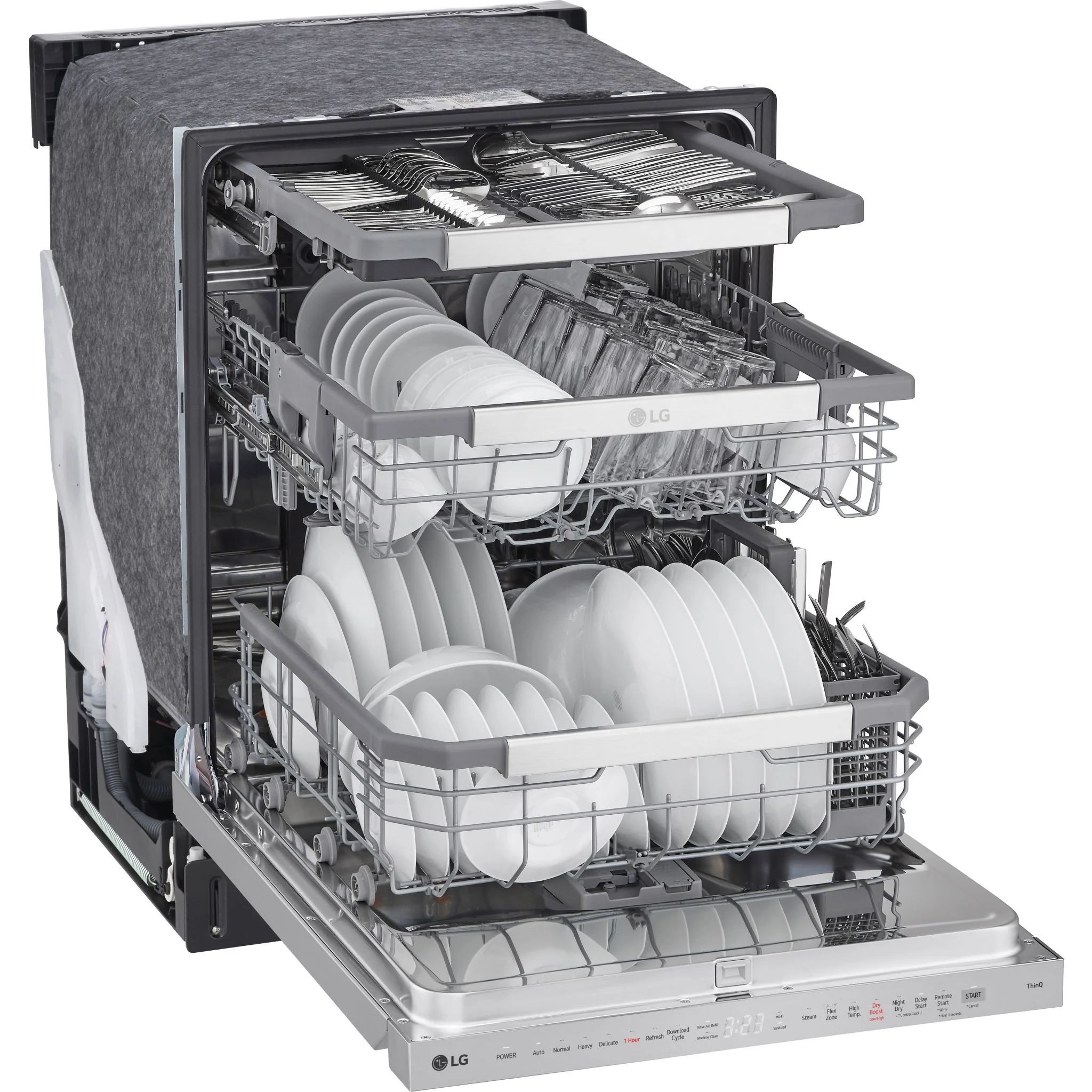 LG Smart Top Control Dishwasher with QuadWash Pro and 1-hour Wash & Dry - Smudge Resistant Stainless Steel (LDPH6762S) - Image 8