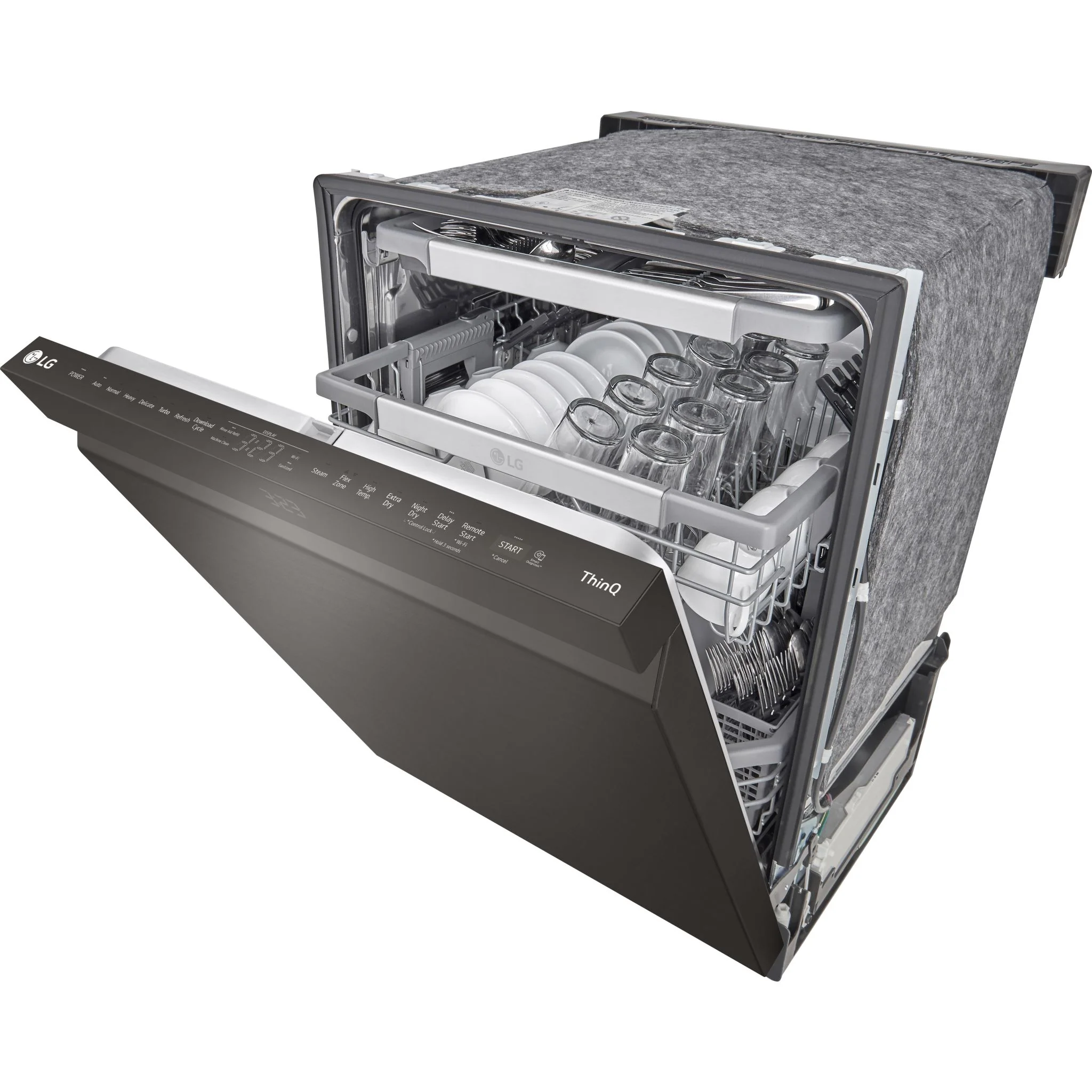 LG Smart Top Control Dishwasher with QuadWash™ Pro, TrueSteam® and Dynamic Dry - Black Stainless (LDPS6762D) - Image 3