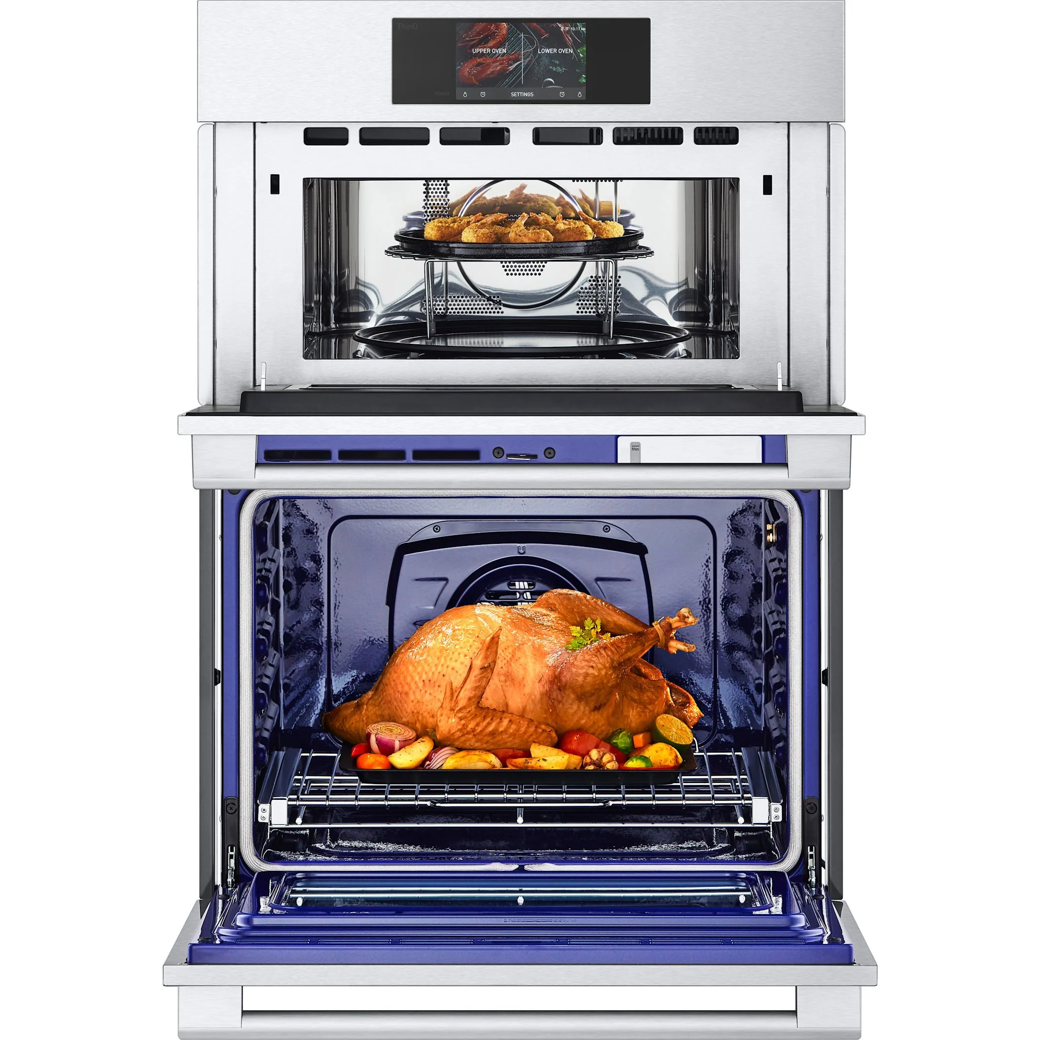 LG Studio 1.7/4.7 cu. ft. Combination Double Wall Oven with Air Fry - Stainless (WCES6428F) - Image 10