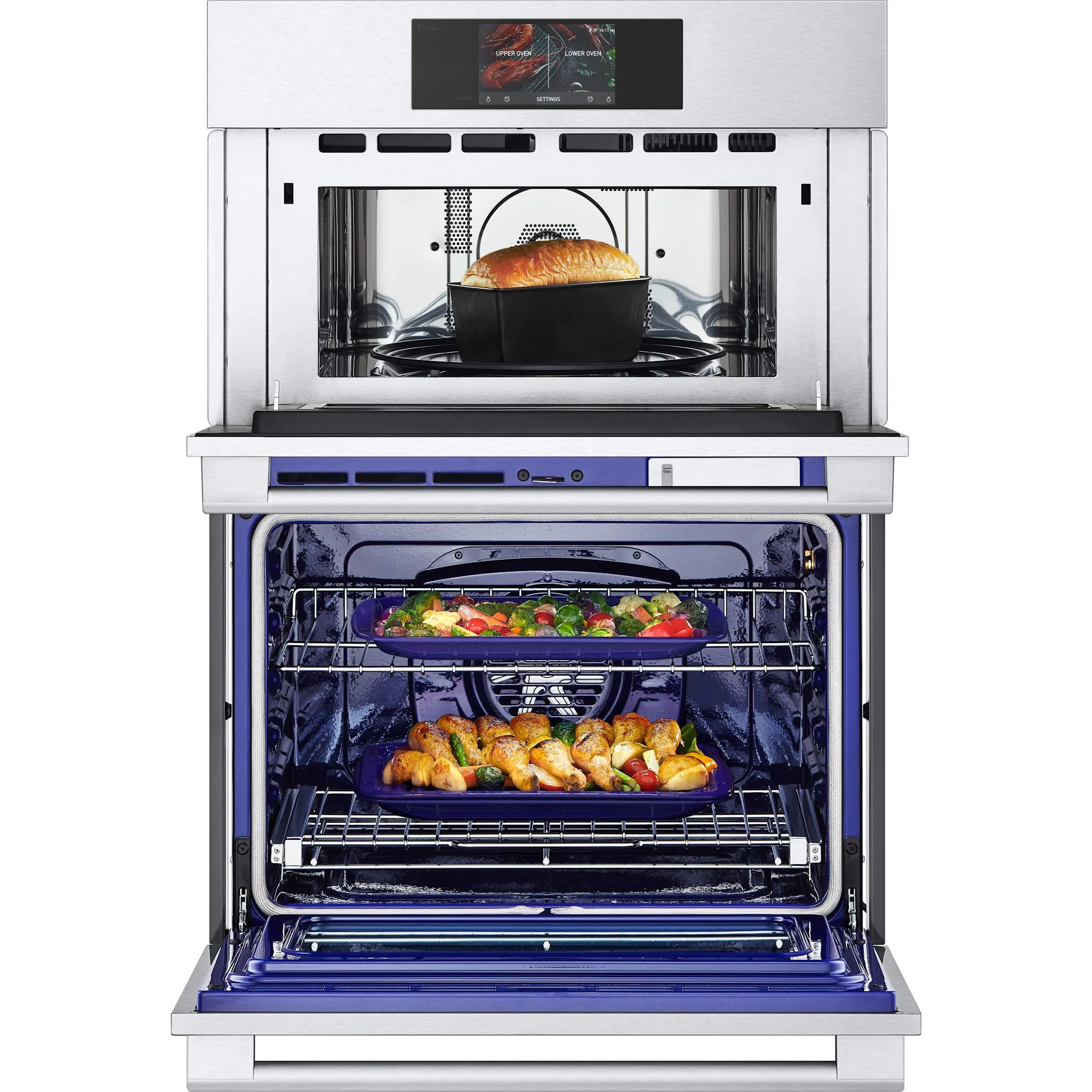 LG Studio 1.7/4.7 cu. ft. Combination Double Wall Oven with Air Fry - Stainless (WCES6428F) - Image 11