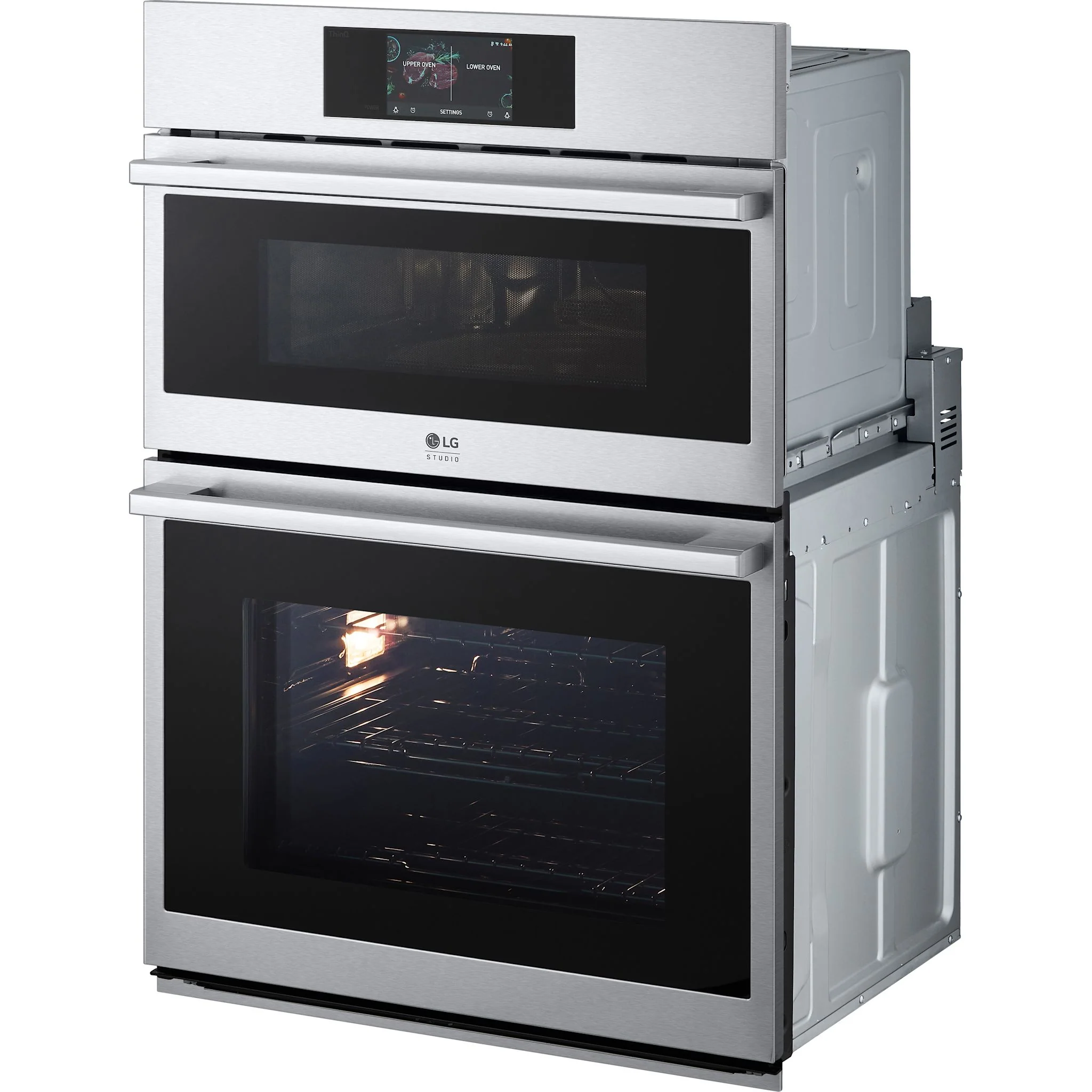 LG Studio 1.7/4.7 cu. ft. Combination Double Wall Oven with Air Fry - Stainless (WCES6428F) - Image 2