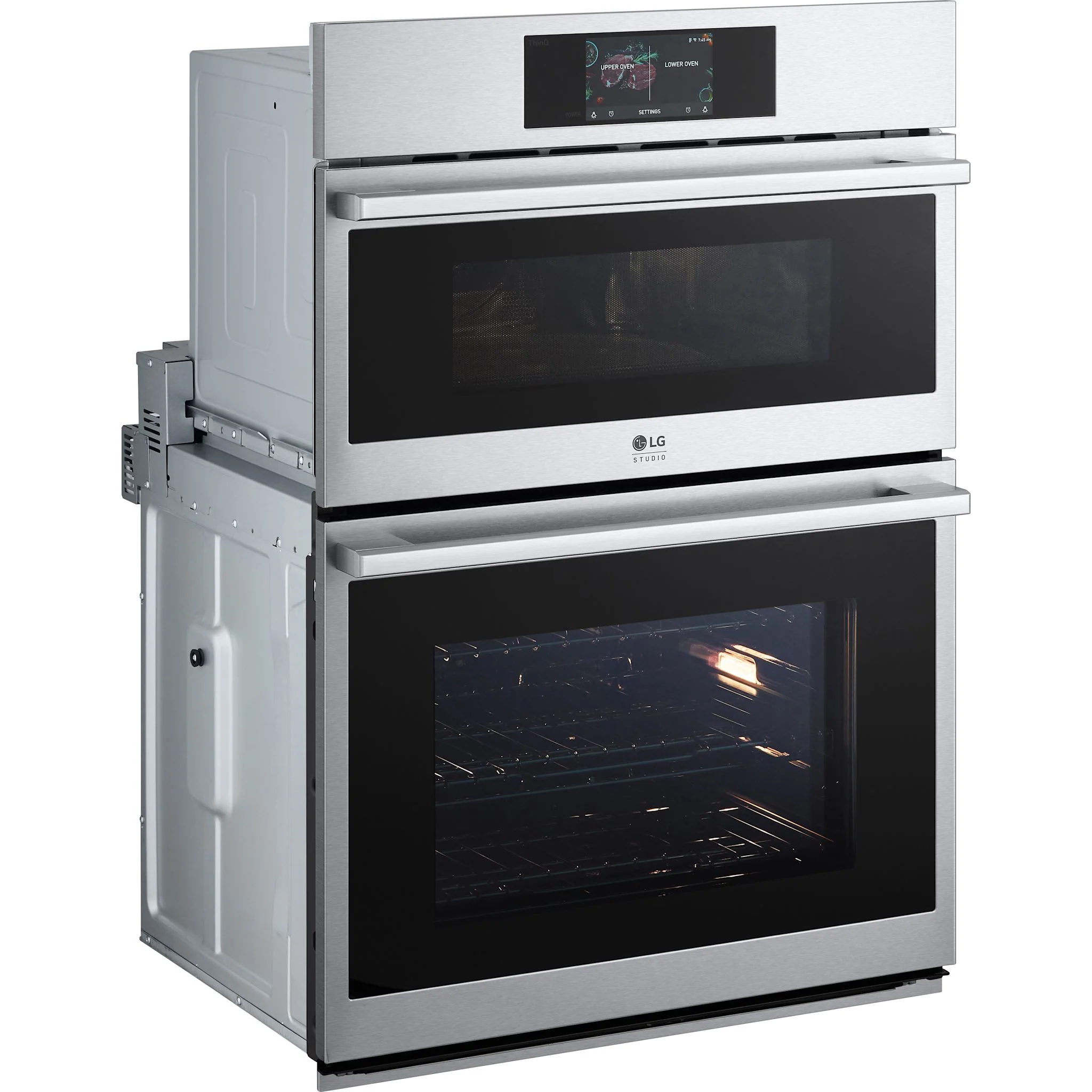 LG Studio 1.7/4.7 cu. ft. Combination Double Wall Oven with Air Fry - Stainless (WCES6428F) - Image 3