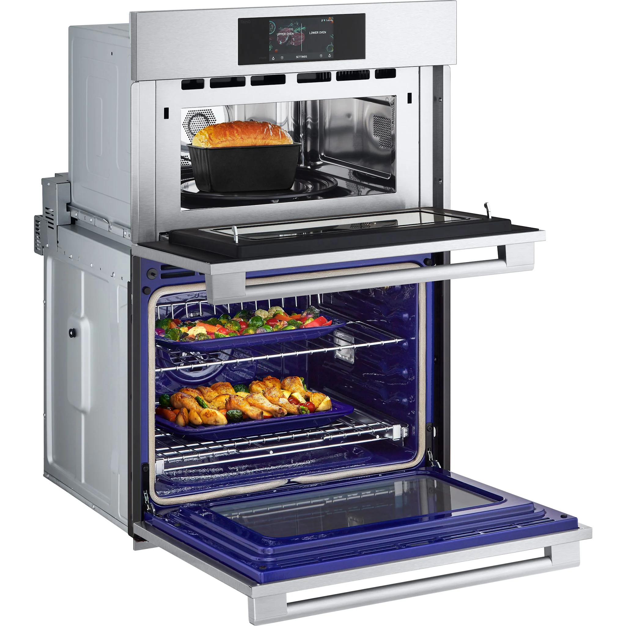 LG Studio 1.7/4.7 cu. ft. Combination Double Wall Oven with Air Fry - Stainless (WCES6428F) - Image 6