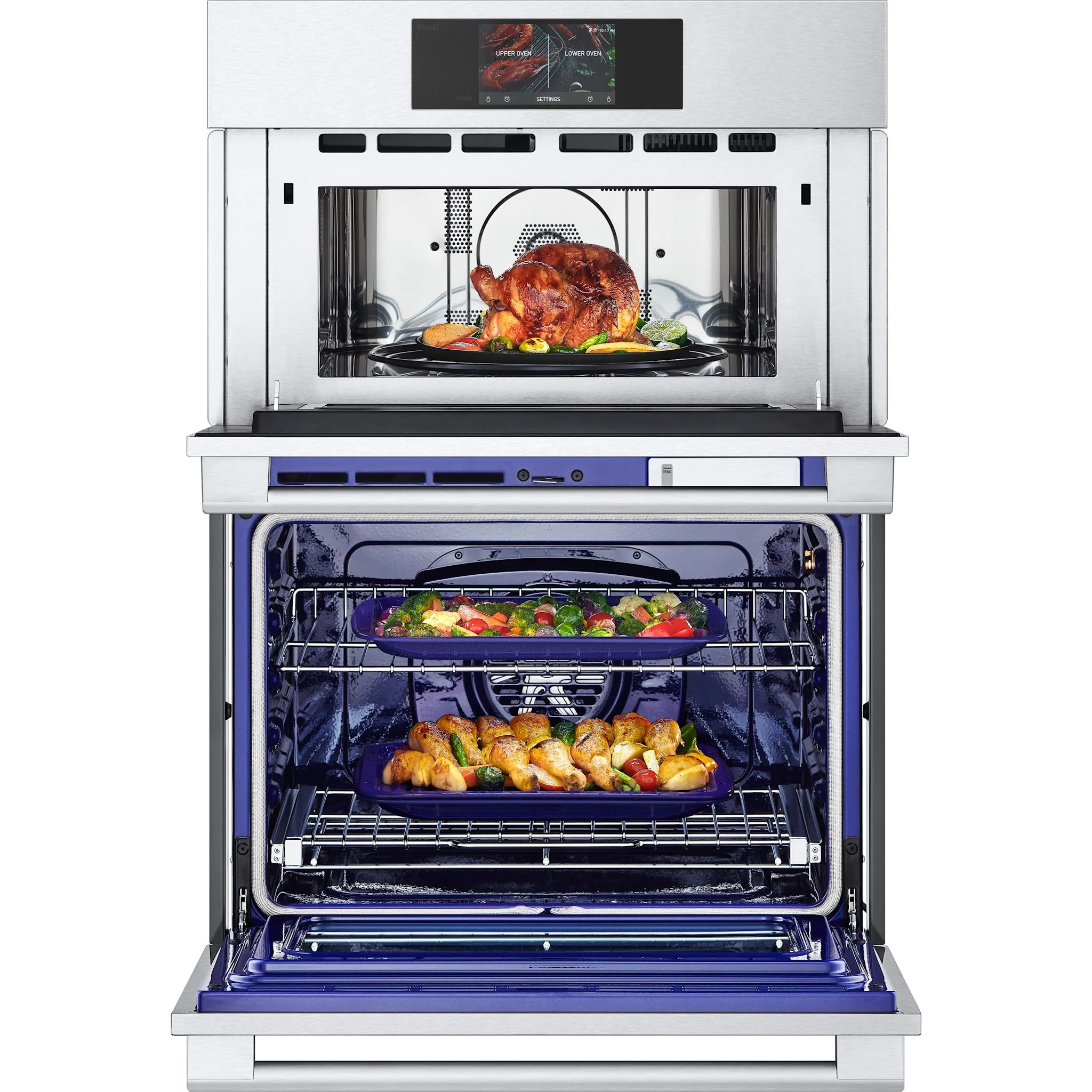 LG Studio 1.7/4.7 cu. ft. Combination Double Wall Oven with Air Fry - Stainless (WCES6428F) - Image 9