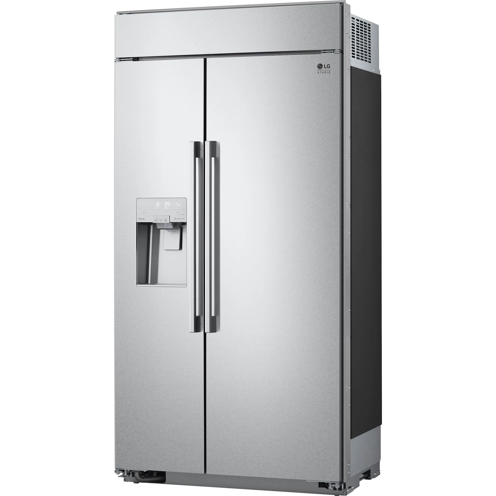 LG Studio 26 cu. ft. Smart Side-by-Side Built-In Refrigerator with Ice & Water - Stainless (SRSXB2622S) - Image 2