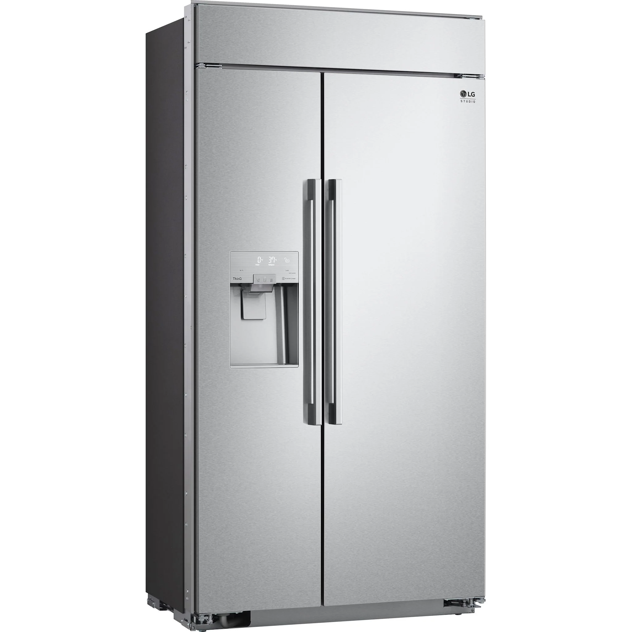 LG Studio 26 cu. ft. Smart Side-by-Side Built-In Refrigerator with Ice & Water - Stainless (SRSXB2622S) - Image 3