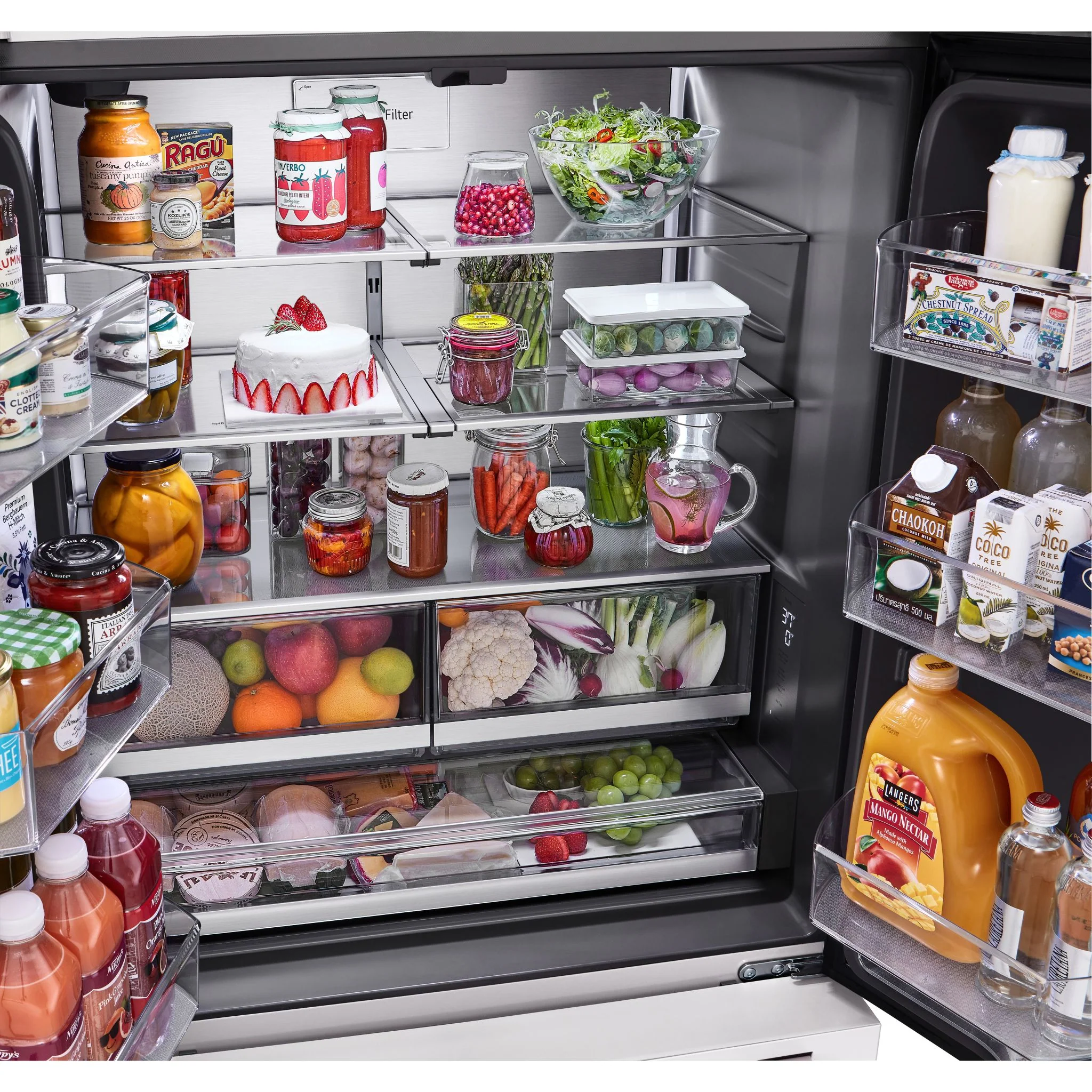 LG Studio 27 cu. ft. French 3-Door Counter-Depth MAX™ Refrigerator with Internal Water Dispenser - Essence White (SRFB27W3) - Image 16