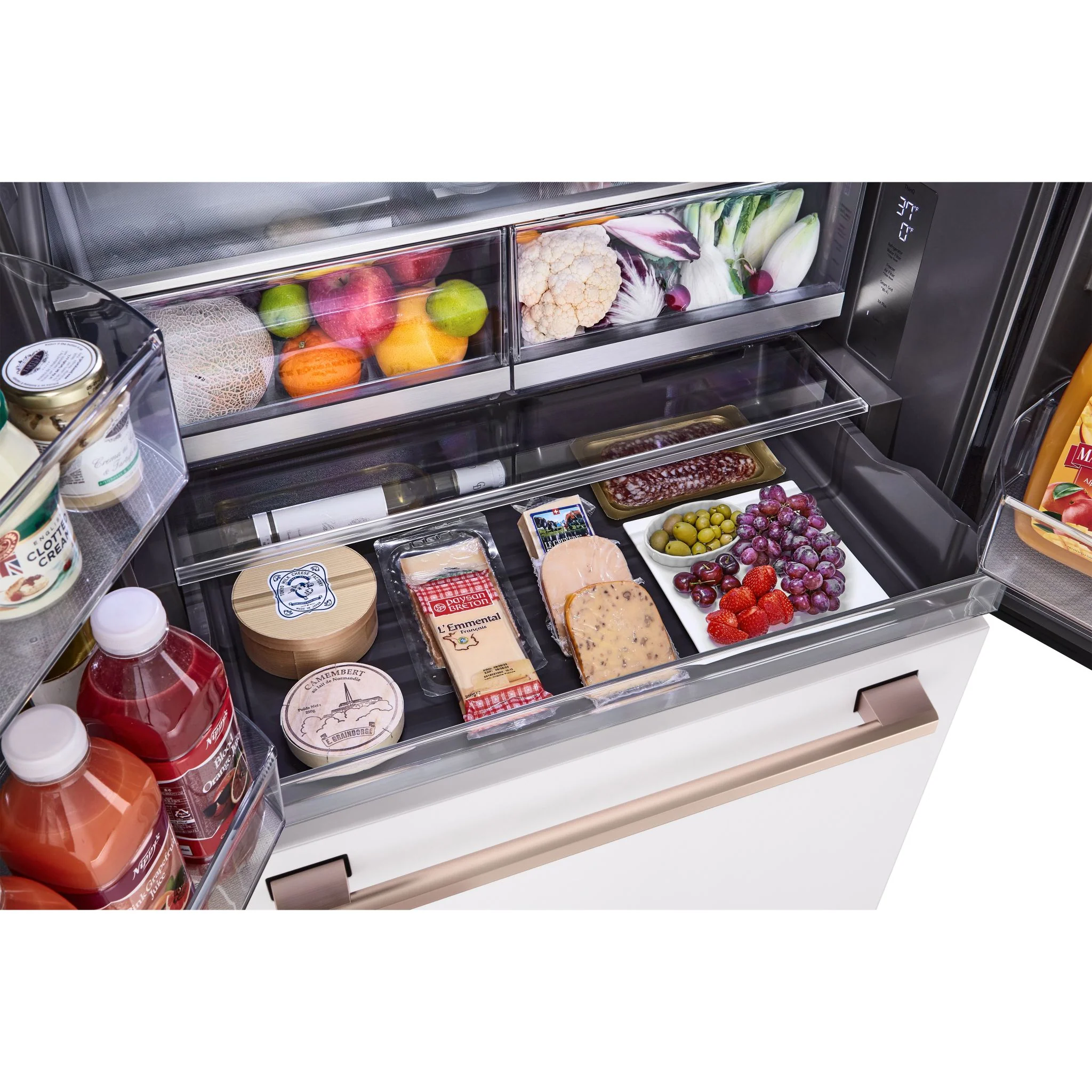 LG Studio 27 cu. ft. French 3-Door Counter-Depth MAX™ Refrigerator with Internal Water Dispenser - Essence White (SRFB27W3) - Image 17