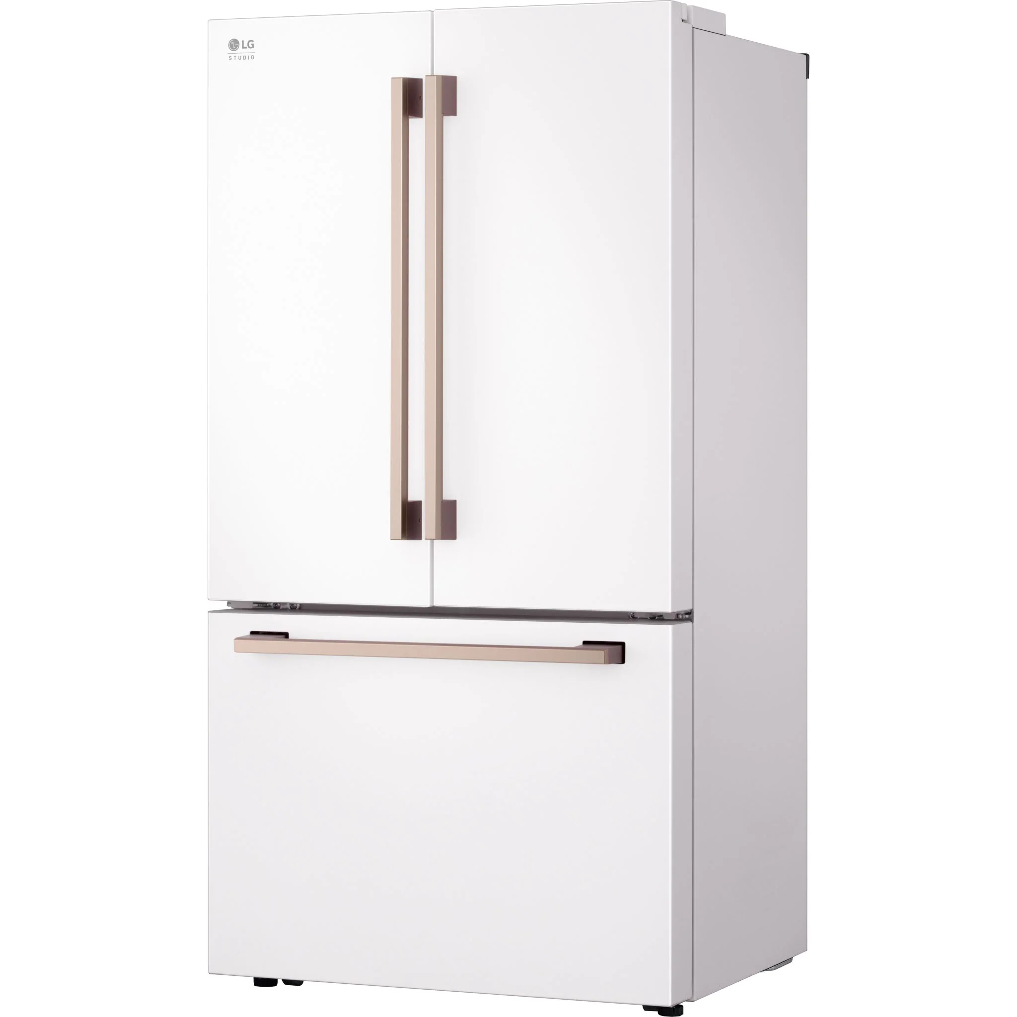 LG Studio 27 cu. ft. French 3-Door Counter-Depth MAX™ Refrigerator with Internal Water Dispenser - Essence White (SRFB27W3) - Image 3