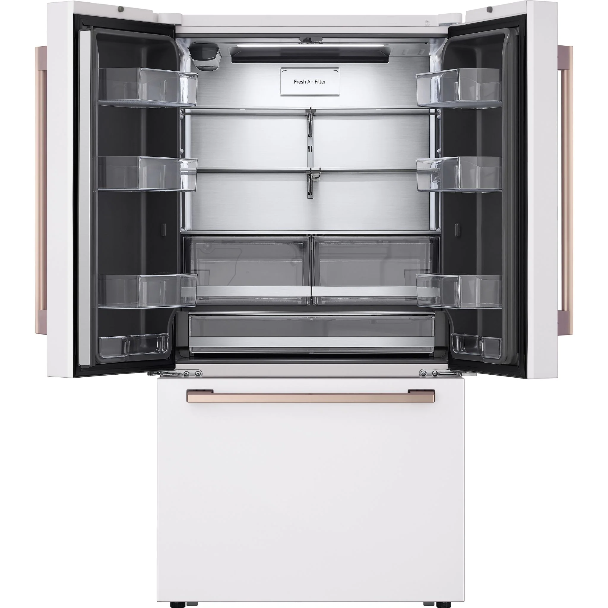 LG Studio 27 cu. ft. French 3-Door Counter-Depth MAX™ Refrigerator with Internal Water Dispenser - Essence White (SRFB27W3) - Image 4