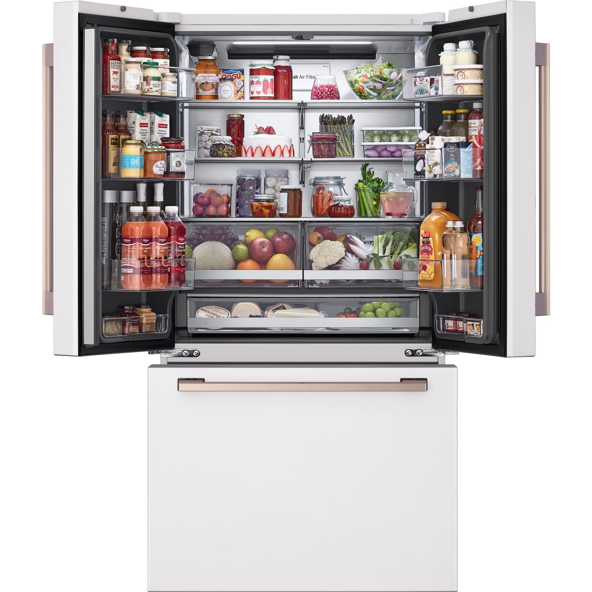 LG Studio 27 cu. ft. French 3-Door Counter-Depth MAX™ Refrigerator with Internal Water Dispenser - Essence White (SRFB27W3) - Image 5