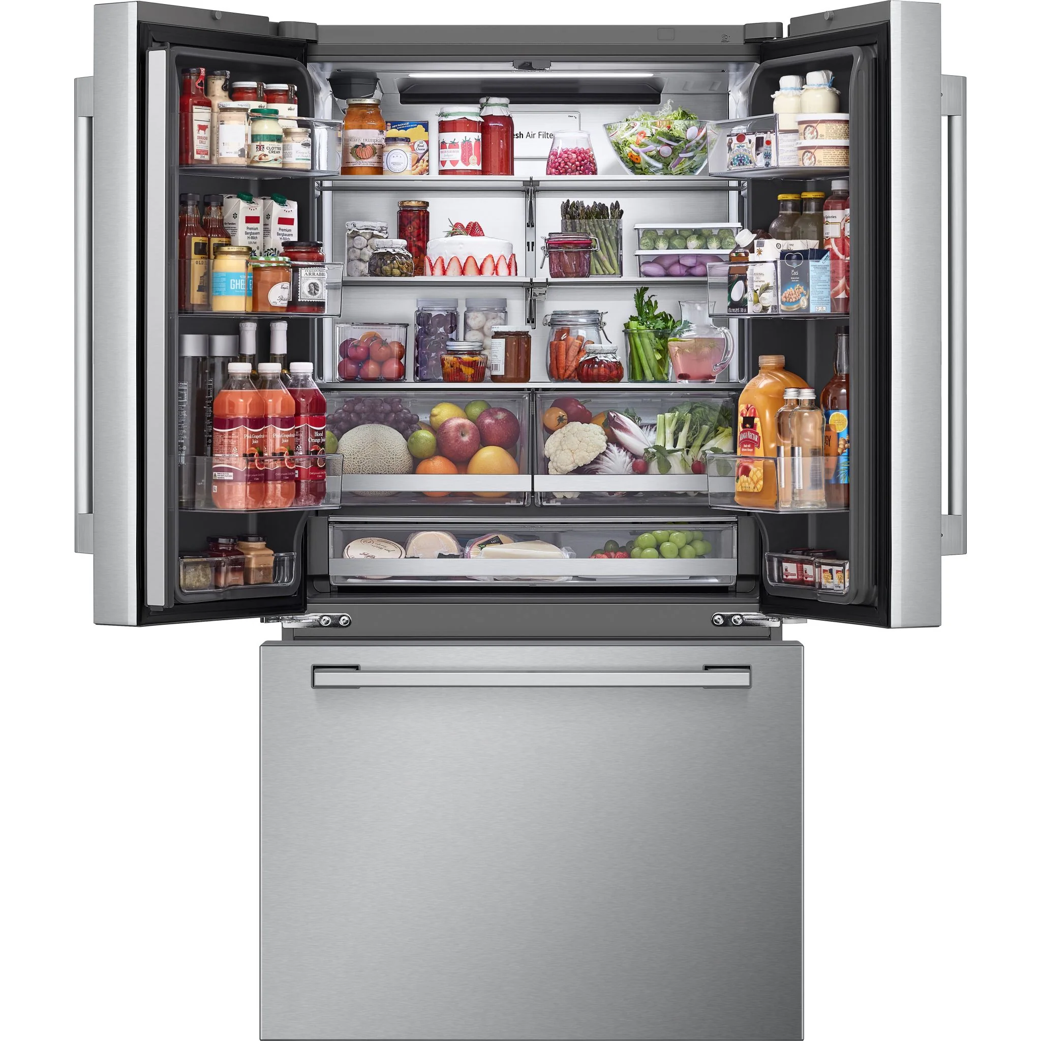 LG Studio 27 cu. ft. French 3-Door Counter-Depth MAX™ Refrigerator with Internal Water Dispenser - Stainless (SRFB27S3) - Image 3