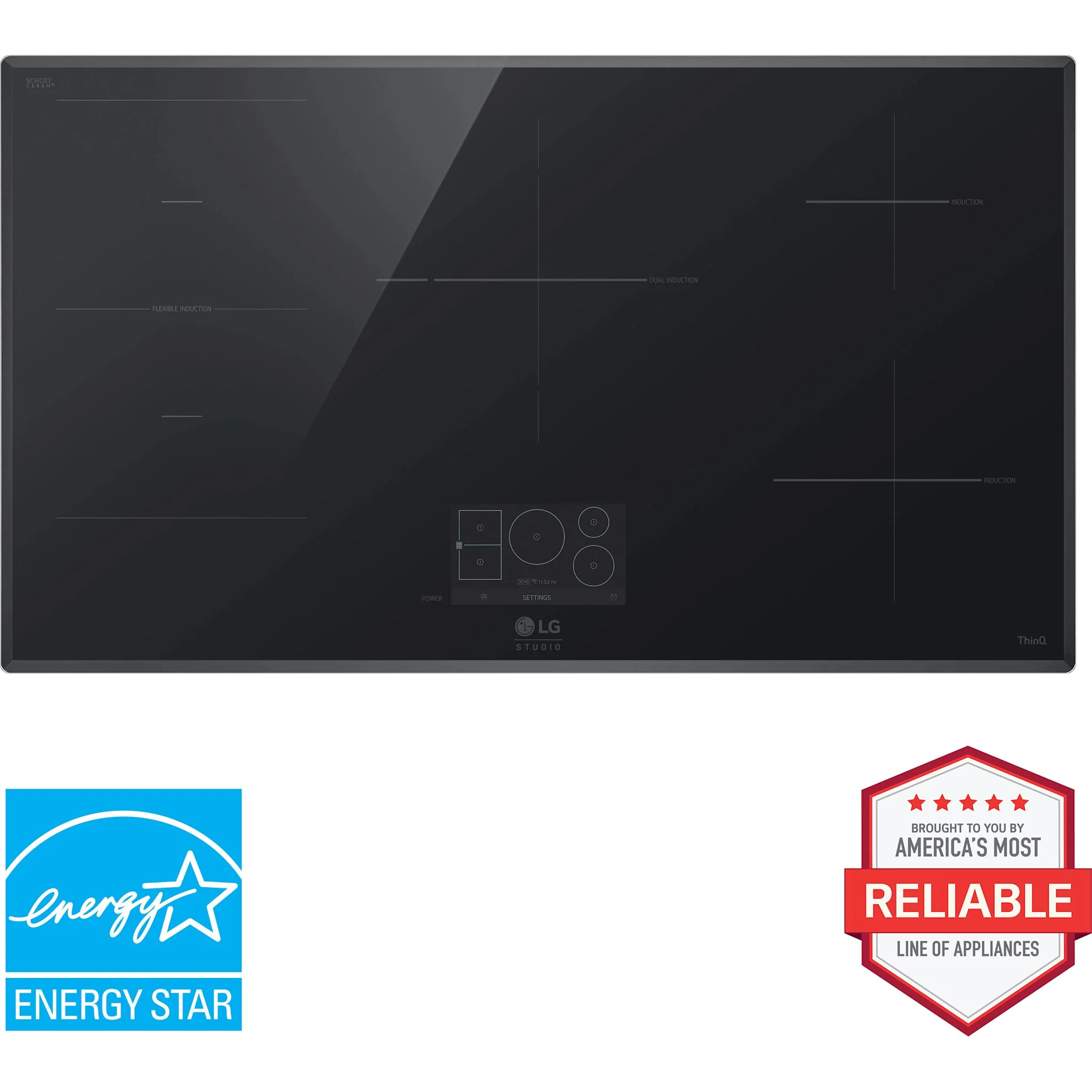 LG STUDIO 36" Cooktop (CBIS3618BE) - Black - Image 2