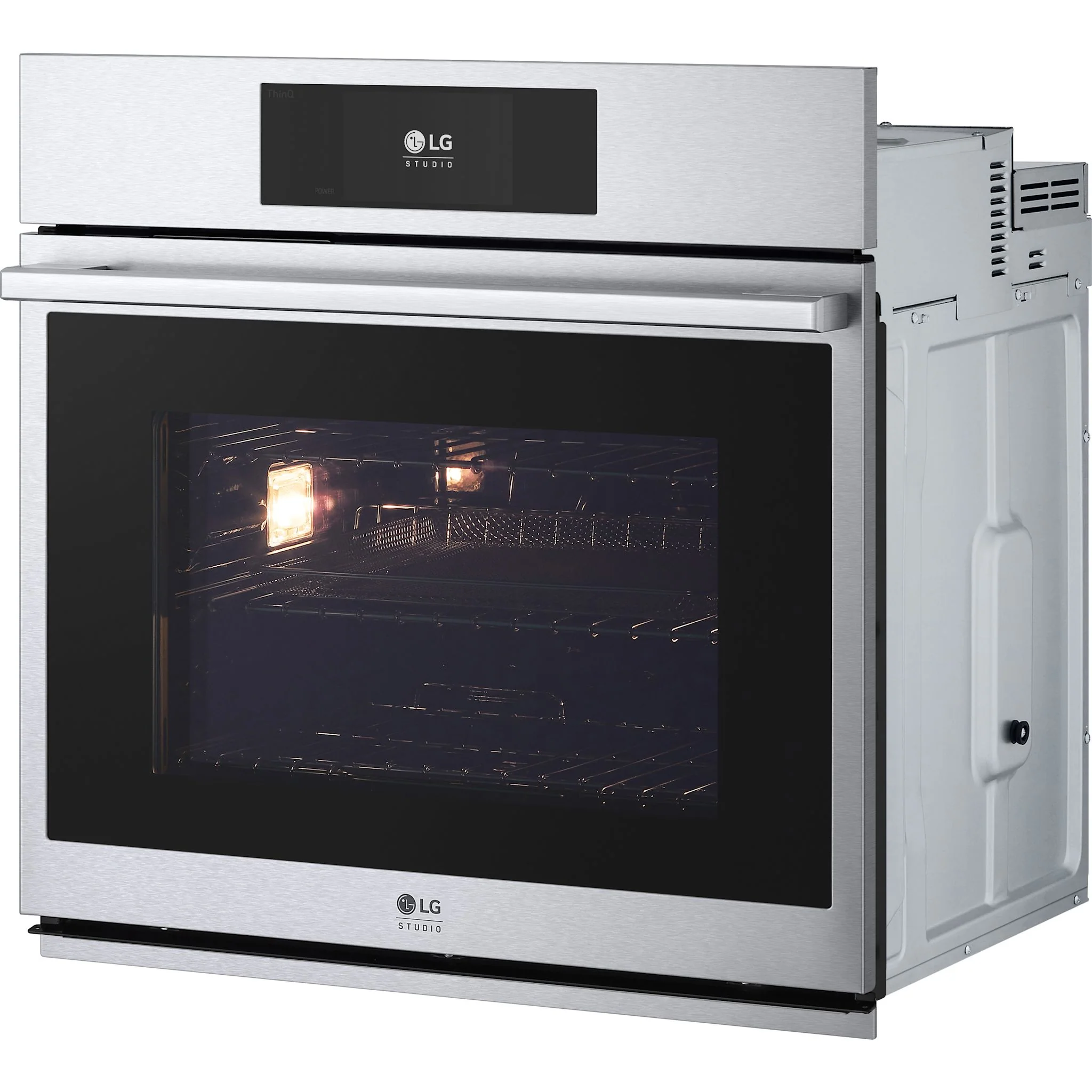 LG Studio 4.7 cu. ft. Smart InstaView® Electric Single Built-In Wall Oven with Air Fry & Steam Sous Vide - Stainless (WSES4728F) - Image 2