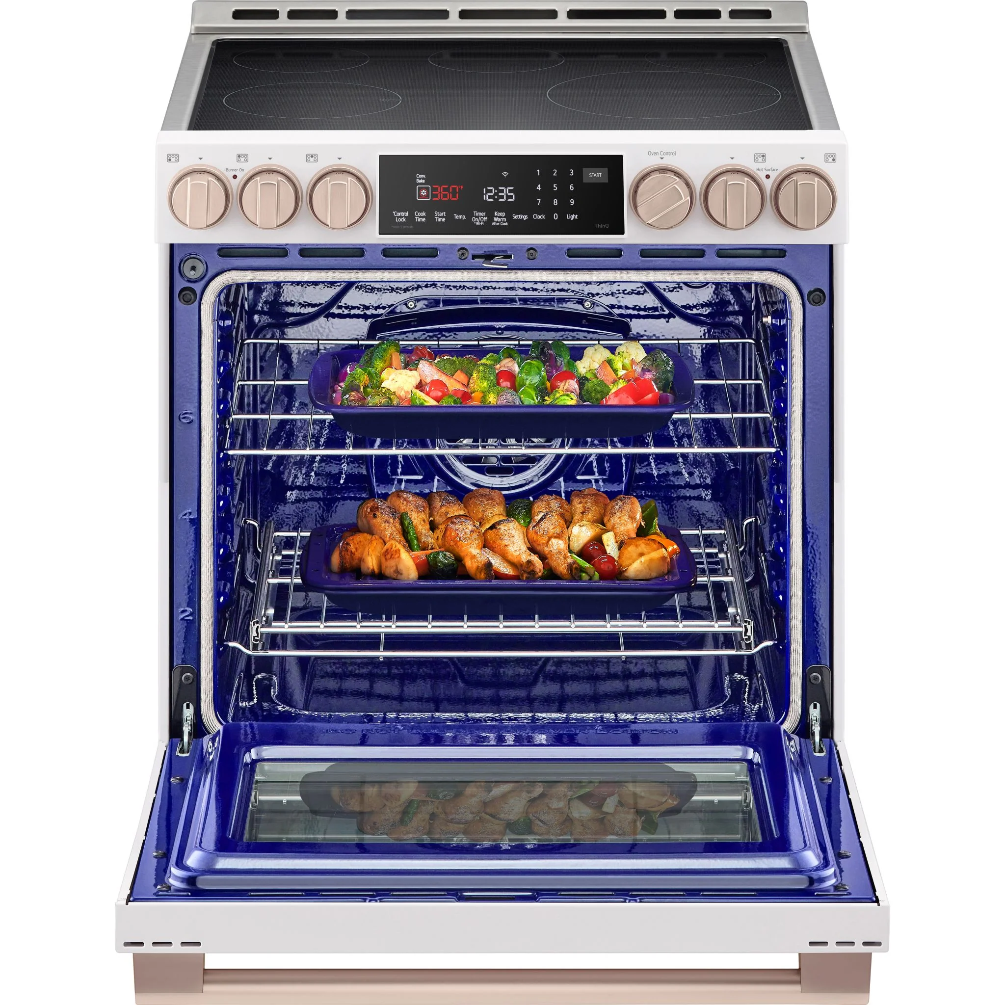 LG Studio 6.3 cu. ft. Induction Slide-in Range - Stainless Steel - Essence White (LSIS6338NE) - Image 4