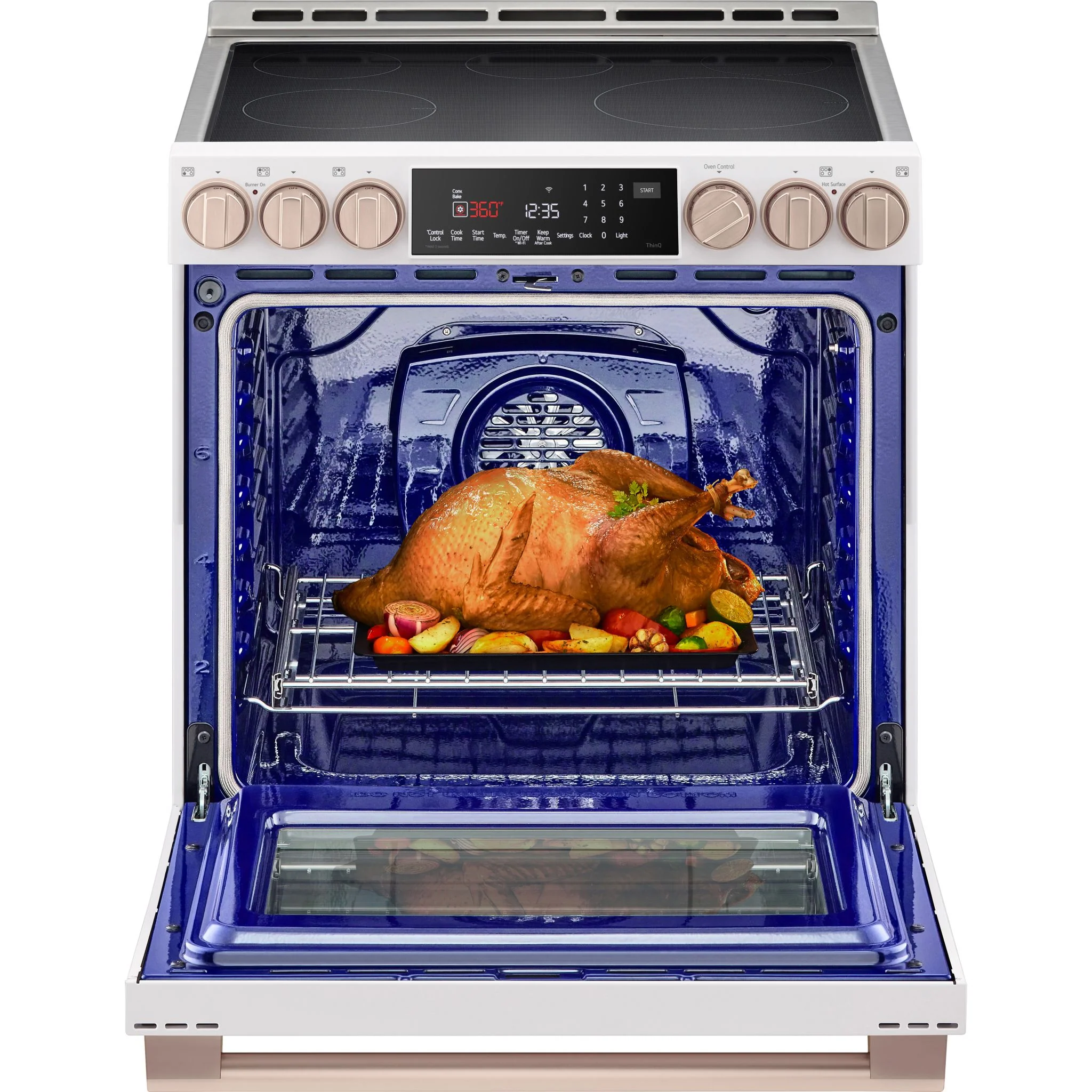 LG Studio 6.3 cu. ft. Induction Slide-in Range - Stainless Steel - Essence White (LSIS6338NE) - Image 5