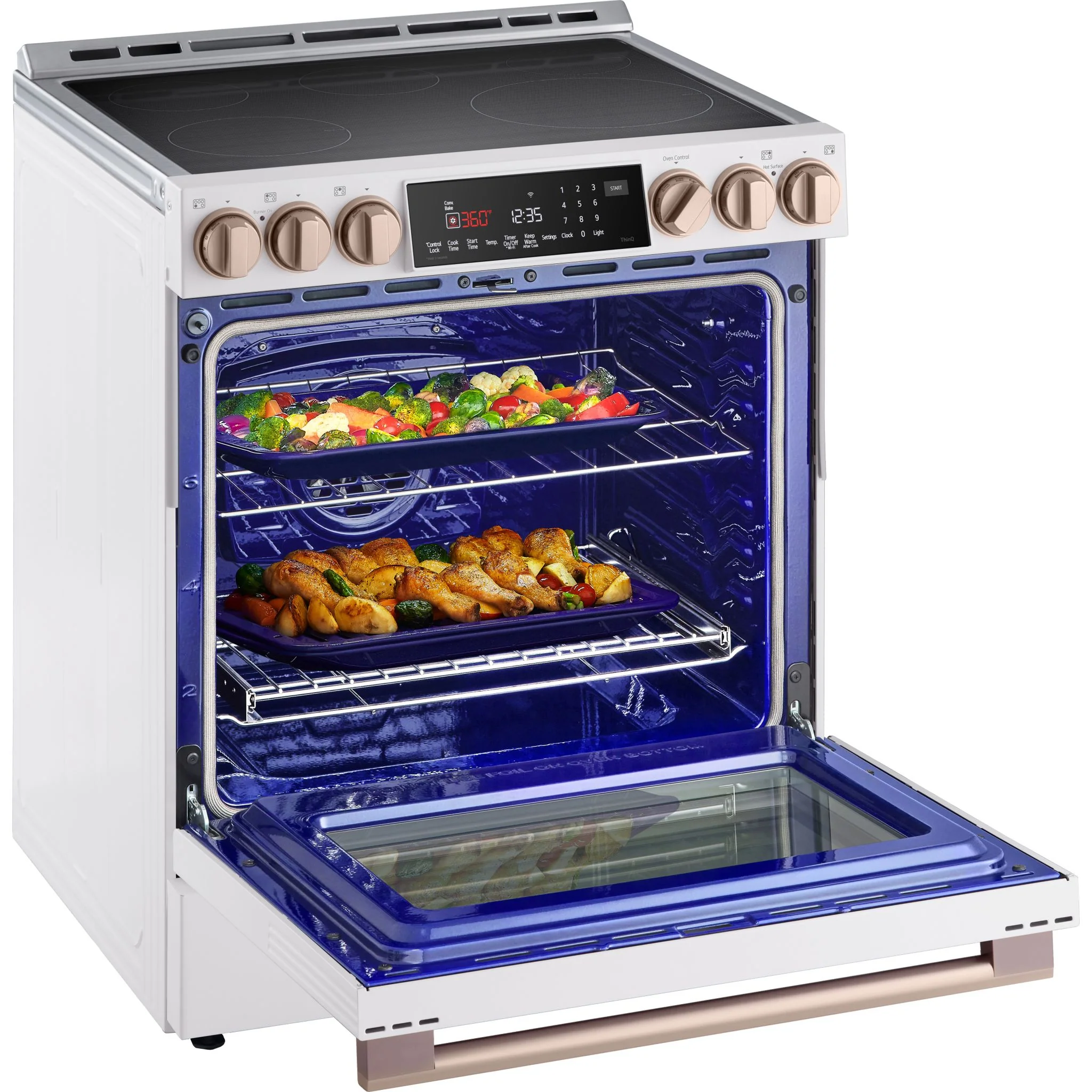 LG Studio 6.3 cu. ft. Induction Slide-in Range - Stainless Steel - Essence White (LSIS6338NE) - Image 9