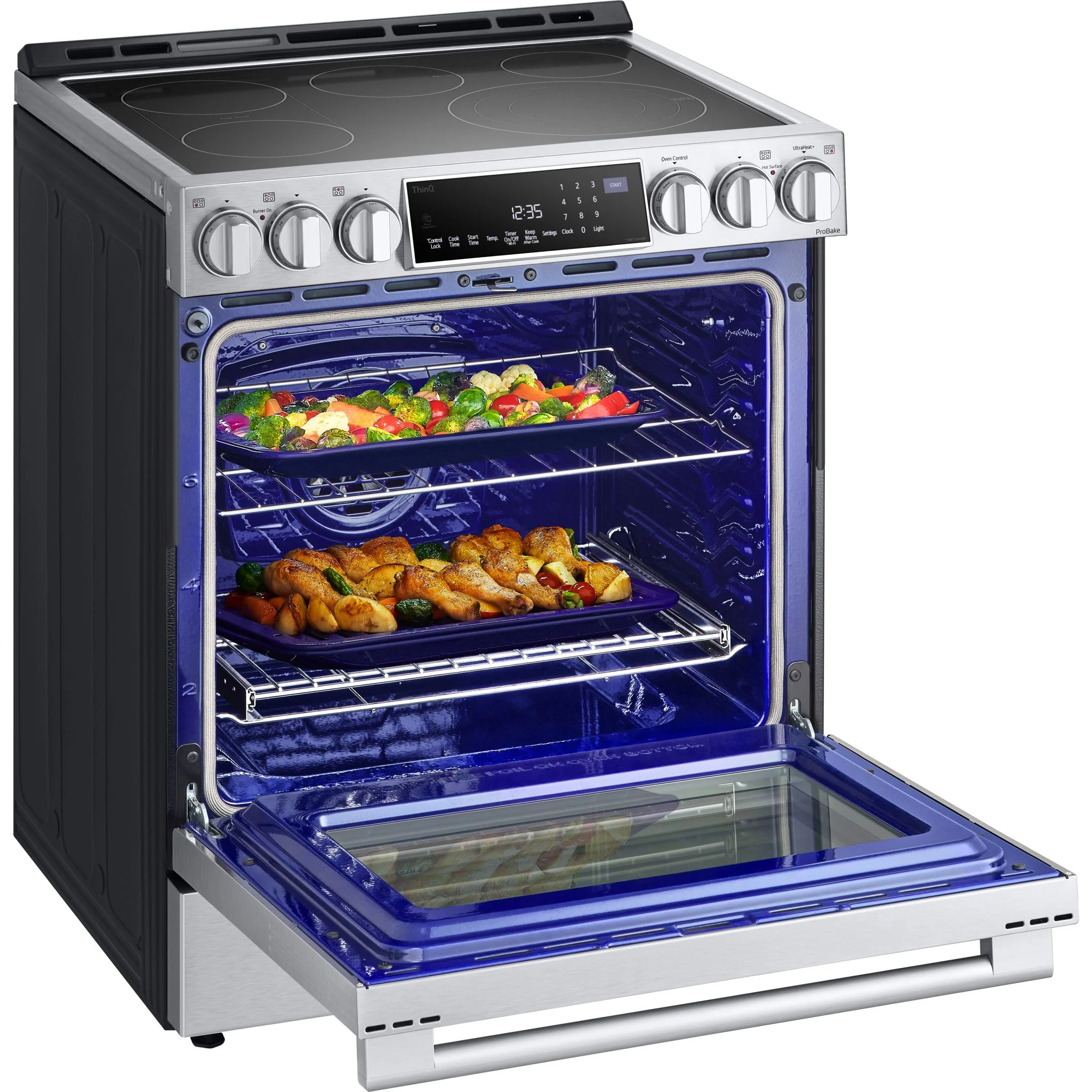LG Studio 6.3 cu. ft. InstaView® Electric Slide-in Range with ProBake Convection® and Air Fry - Stainless (LSES6338F) - Image 15