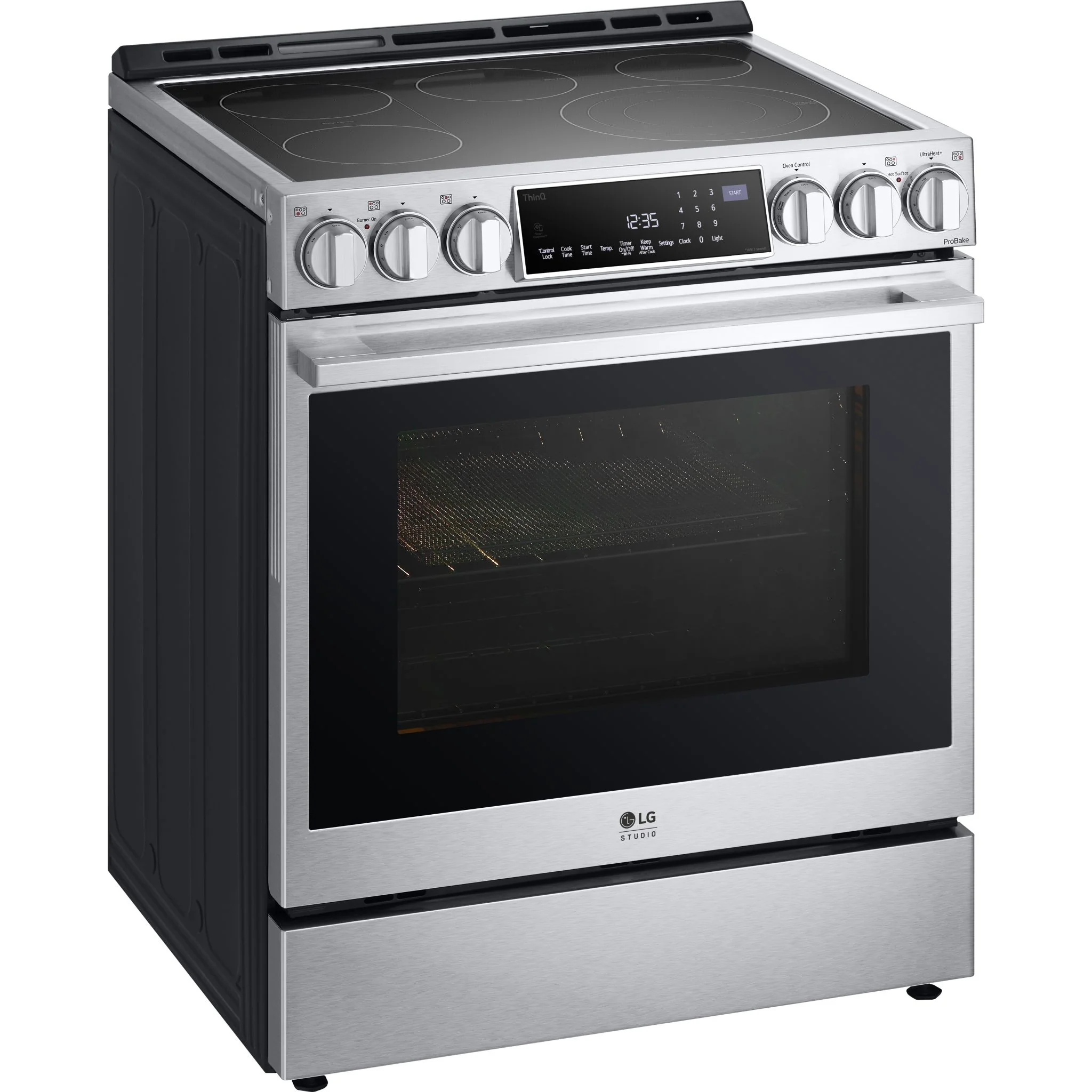 LG Studio 6.3 cu. ft. InstaView® Electric Slide-in Range with ProBake Convection® and Air Fry - Stainless (LSES6338F) - Image 3