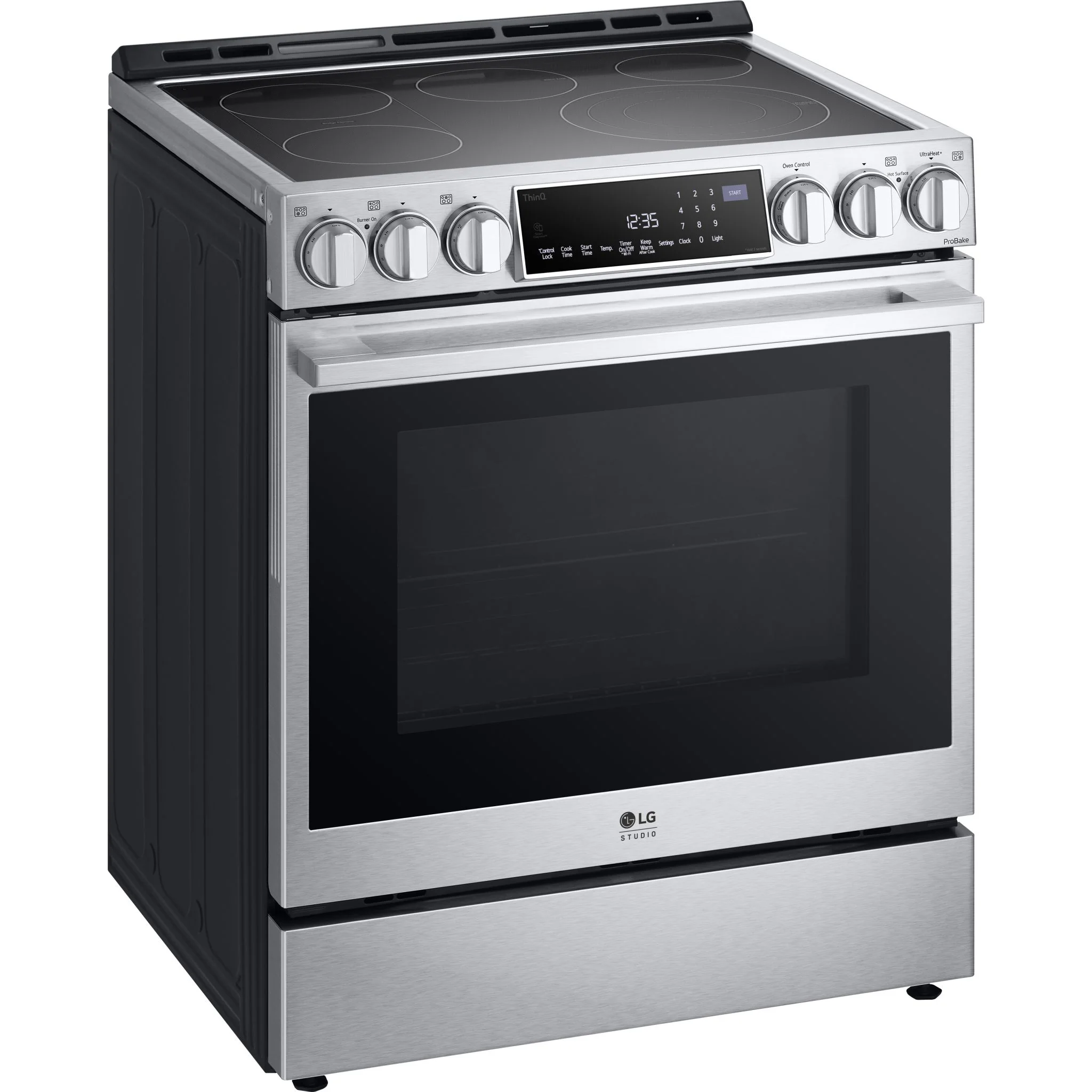 LG Studio 6.3 cu. ft. InstaView® Electric Slide-in Range with ProBake Convection® and Air Fry - Stainless (LSES6338F) - Image 4