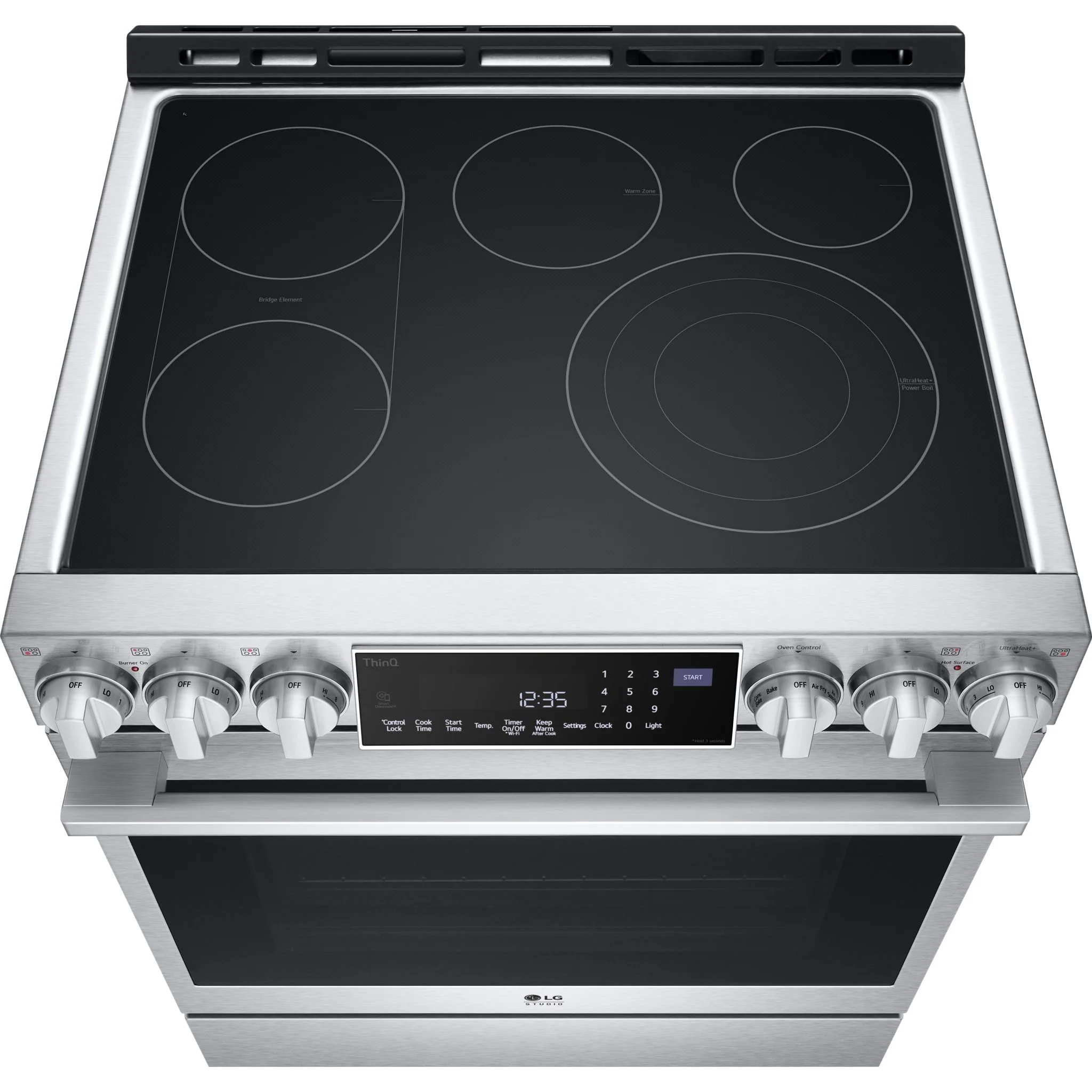 LG Studio 6.3 cu. ft. InstaView® Electric Slide-in Range with ProBake Convection® and Air Fry - Stainless (LSES6338F) - Image 5