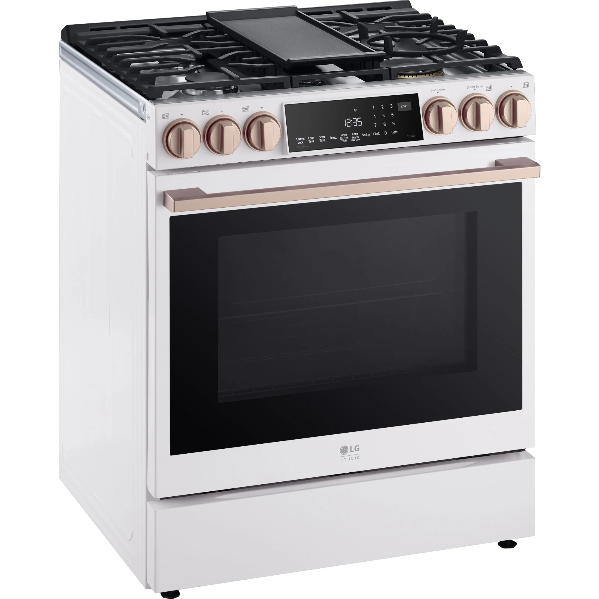 LG Studio 6.3 cu. ft. InstaView® Gas Slide-in Range with ProBake Convection® and Air Fry - Essence White (LSGS6338N) - Image 2