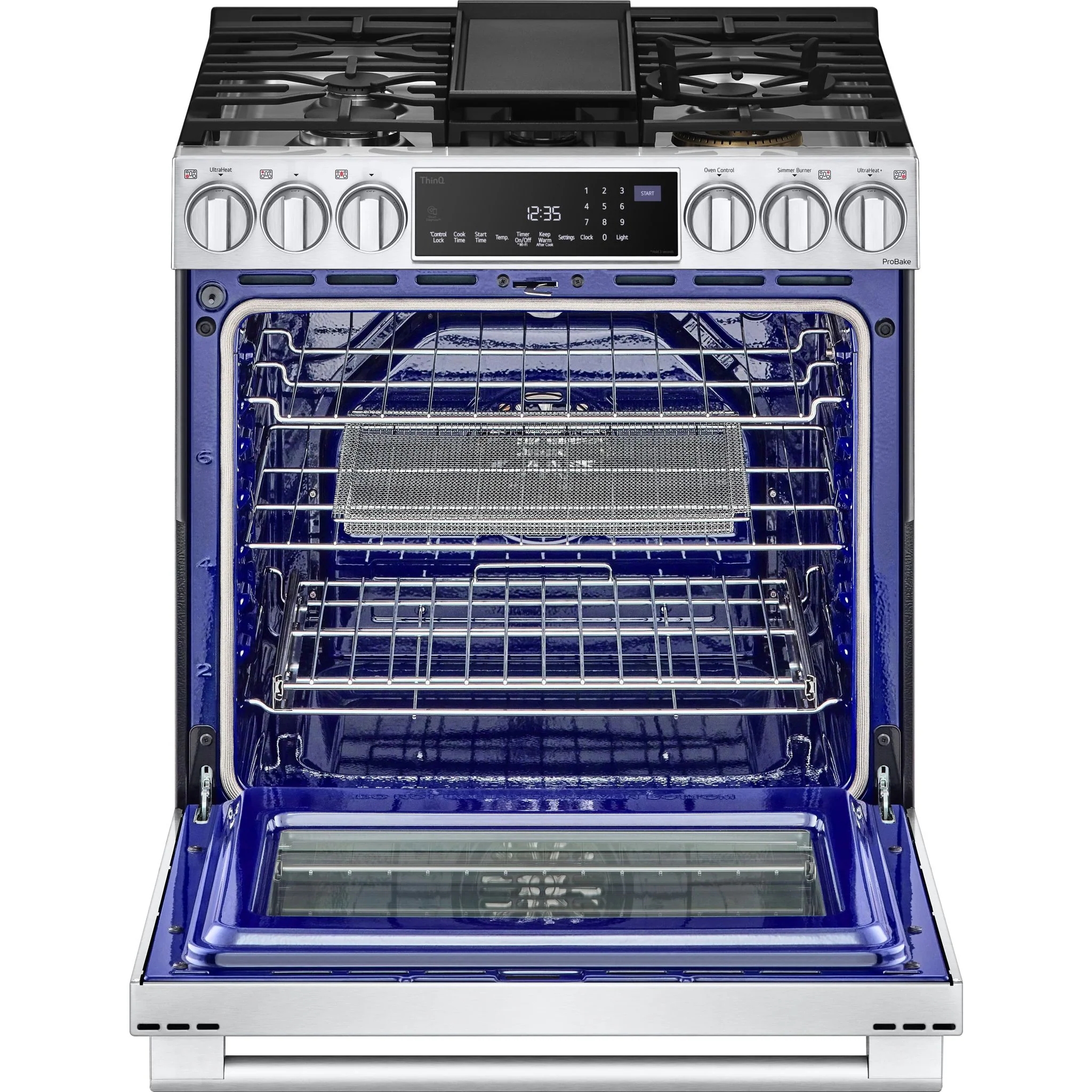 LG Studio 6.3 cu. ft. InstaView® Gas Slide-in Range with ProBake Convection® and Air Fry - Stainless (LSGS6338F) - Image 10