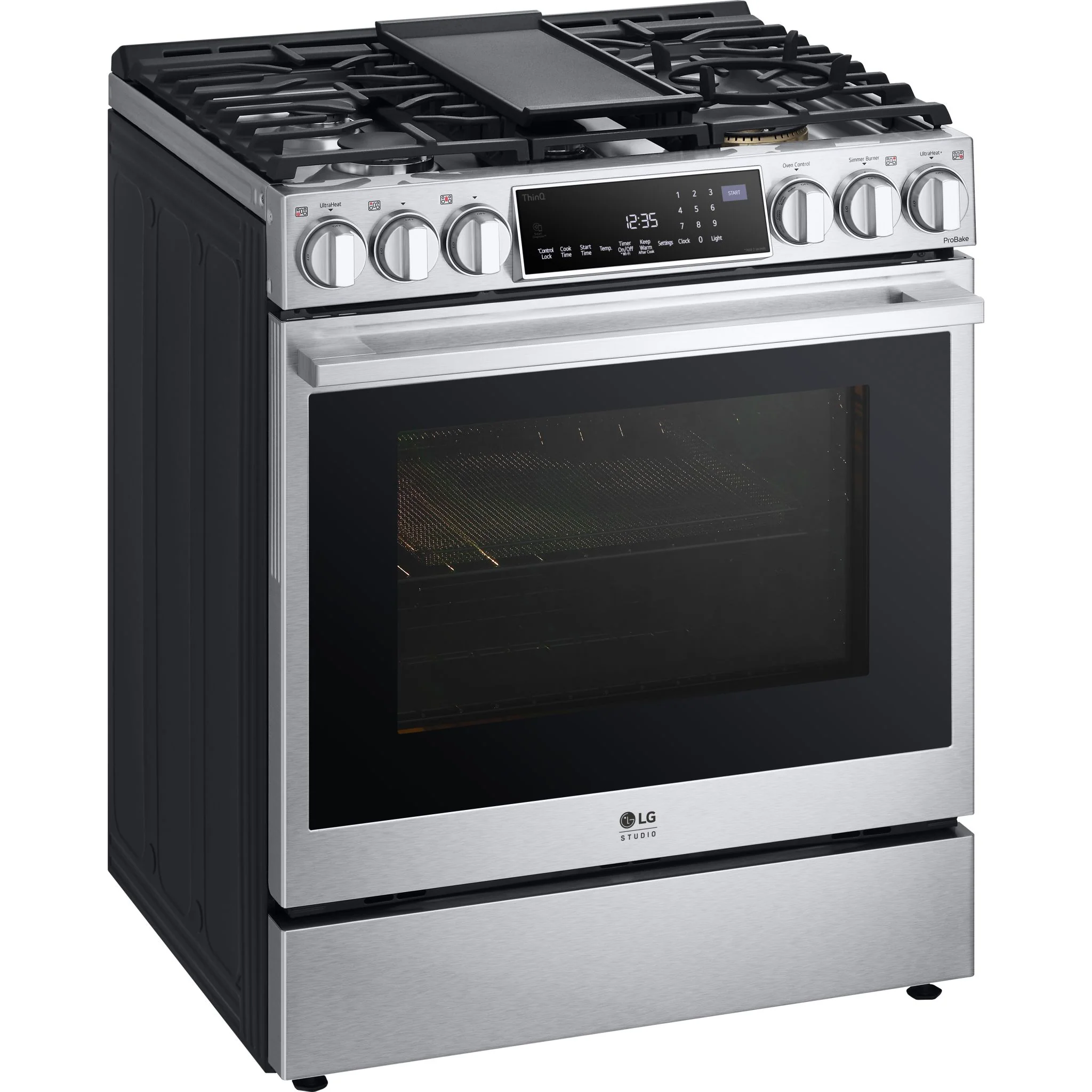 LG Studio 6.3 cu. ft. InstaView® Gas Slide-in Range with ProBake Convection® and Air Fry - Stainless (LSGS6338F) - Image 3