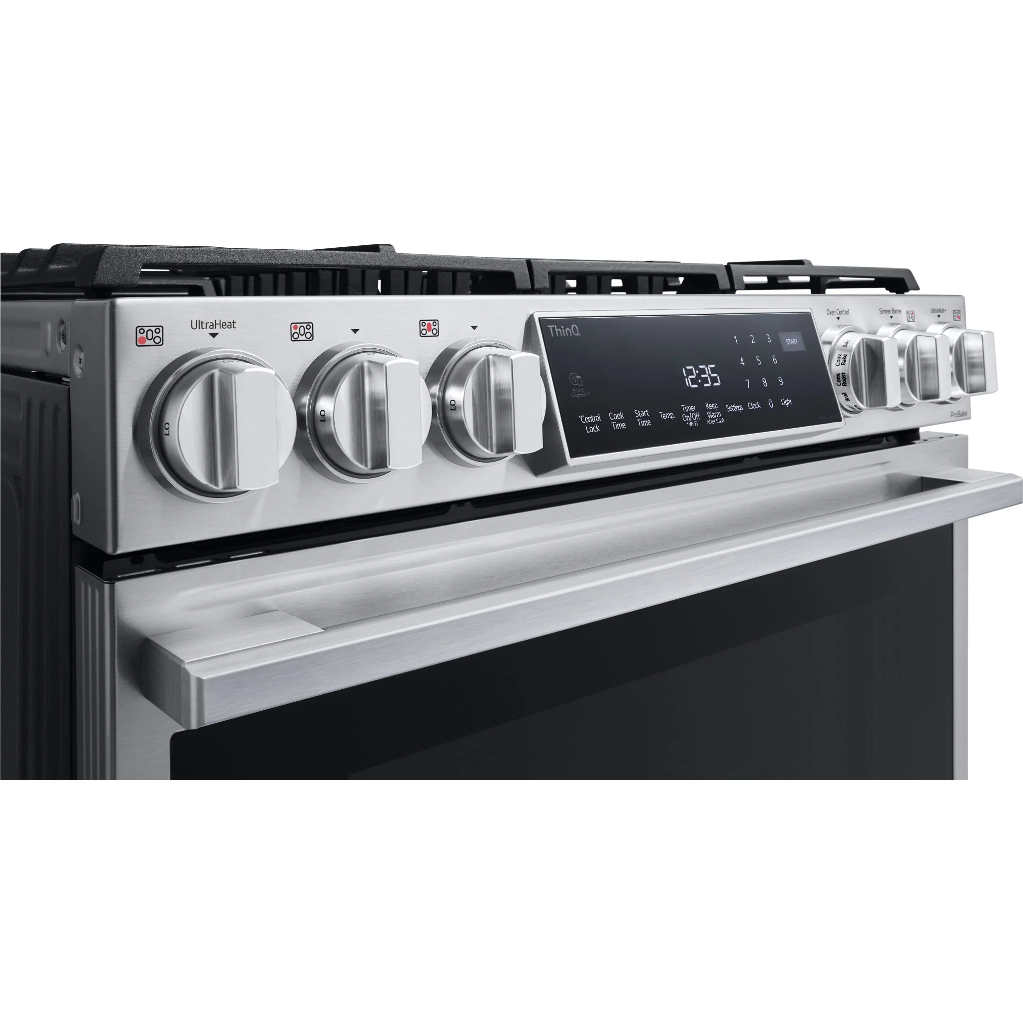 LG Studio 6.3 cu. ft. InstaView® Gas Slide-in Range with ProBake Convection® and Air Fry - Stainless (LSGS6338F) - Image 8