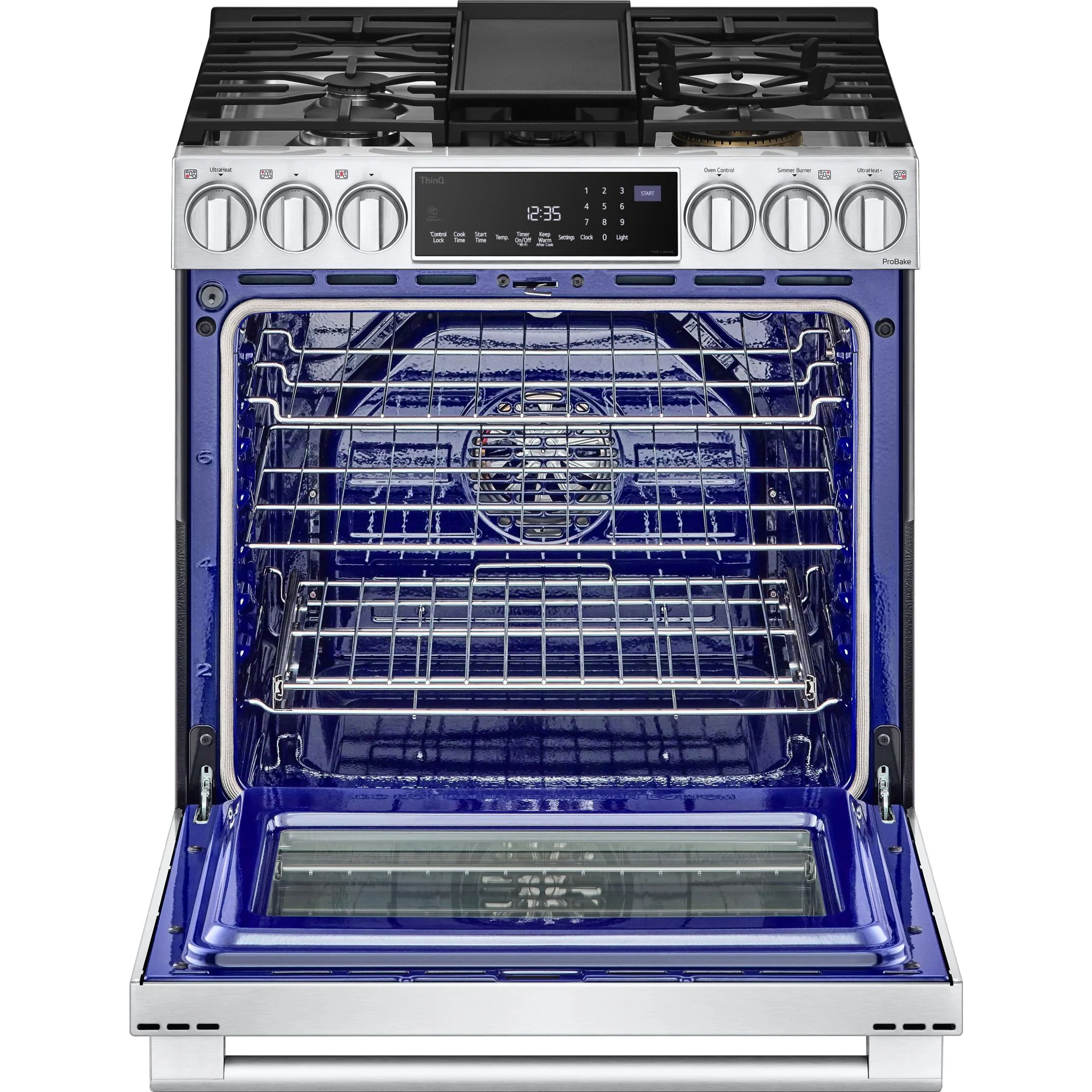 LG Studio 6.3 cu. ft. InstaView® Gas Slide-in Range with ProBake Convection® and Air Fry - Stainless (LSGS6338F) - Image 9
