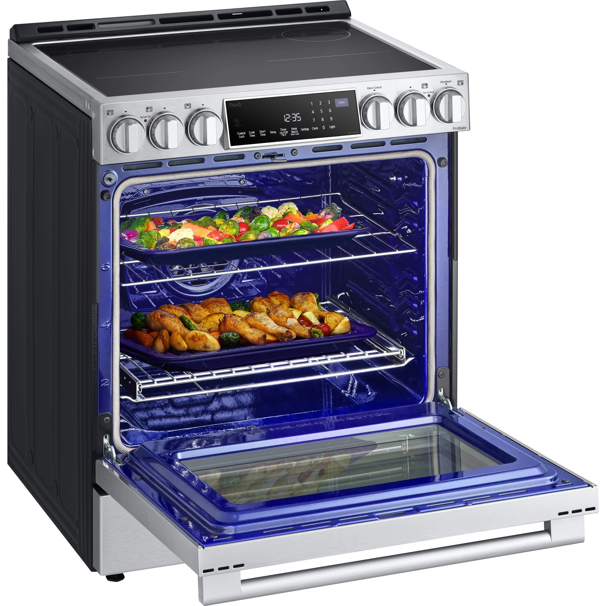 LG Studio 6.3 cu. ft. InstaView® Induction Slide-in Range with Air Fry and Air Sous Vide - Stainless (LSIS6338F) - Image 14