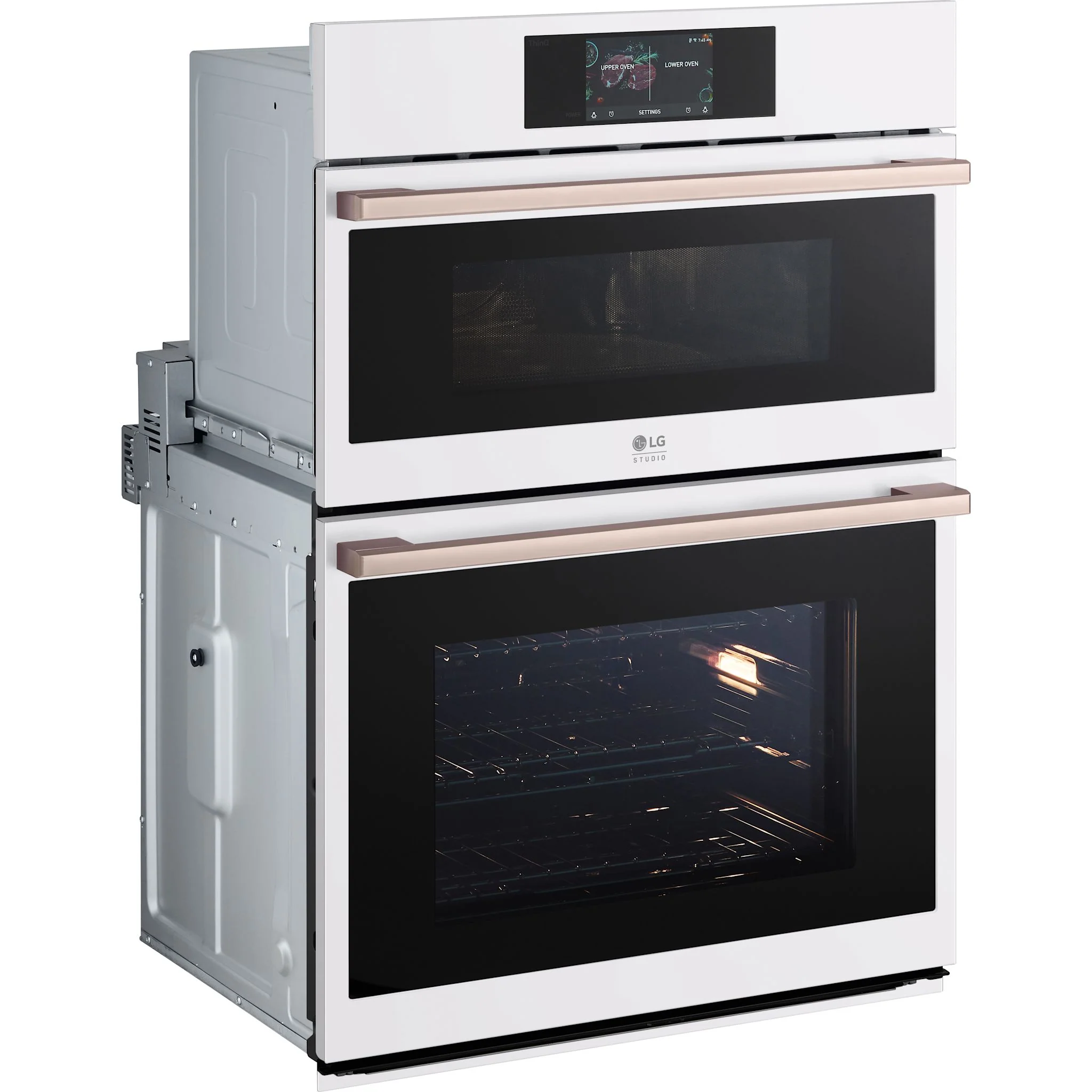 LG Studio Essence White 1.7/ 4.7 cu.ft. Combination Double Wall Oven - Essence White (WCES6428N) - Image 2